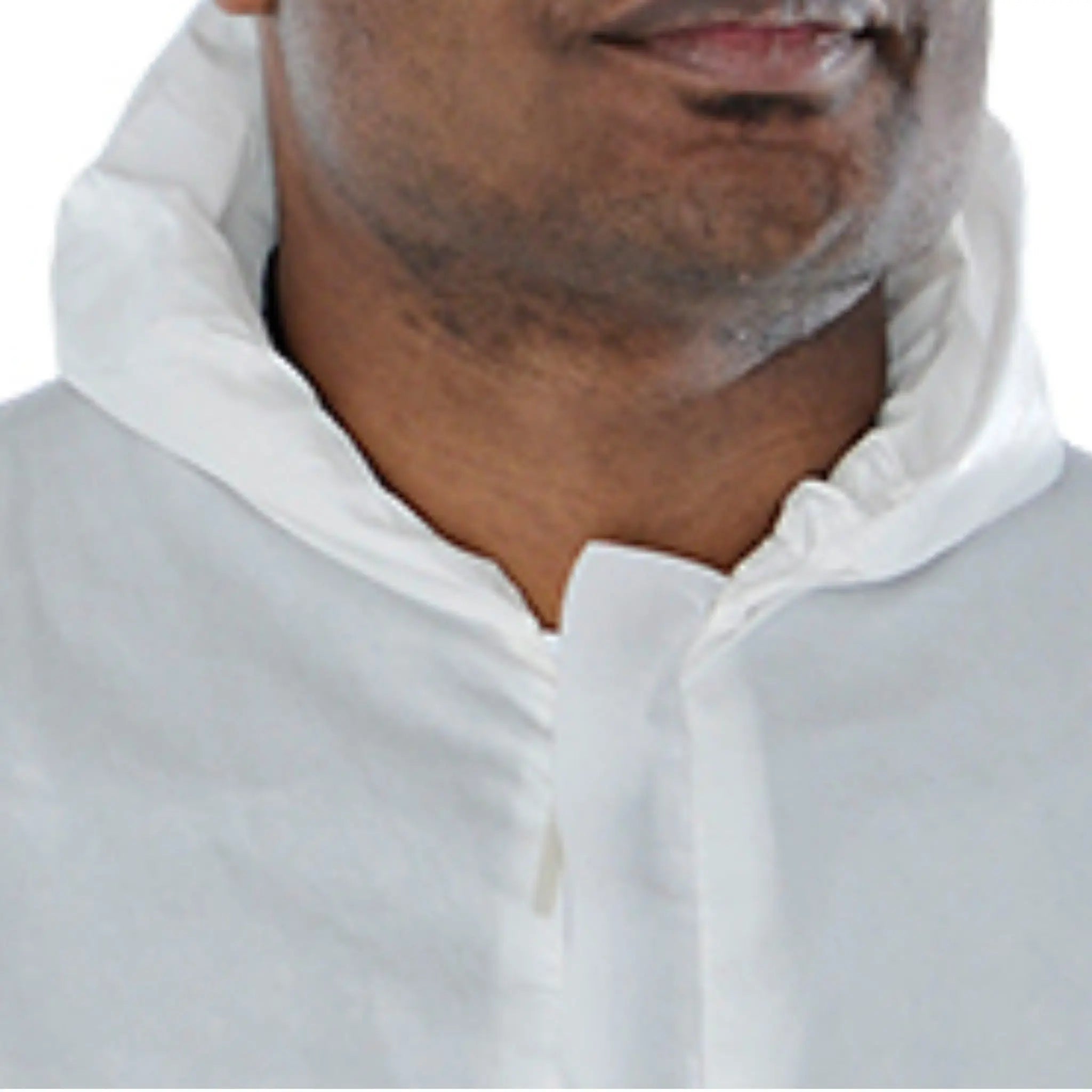 Cordova Defender II MP400 Microporous Lab Coverall With Hood And Boots, White, Zipper Close Up