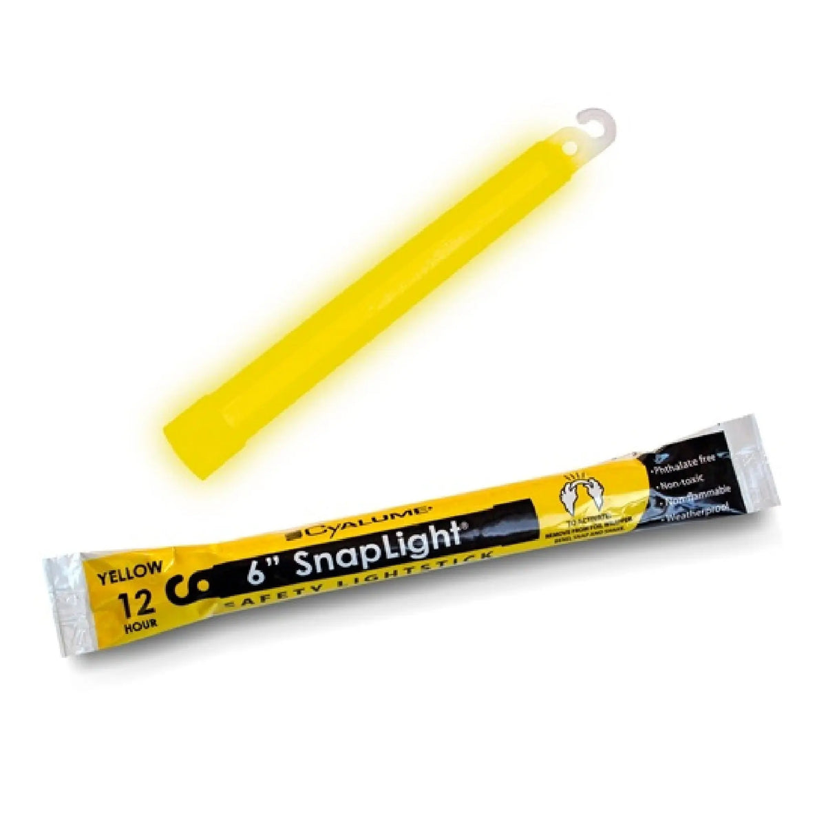 Cyalume 9-080 SnapLight Lightsticks, 6", Case of 500, Yellow