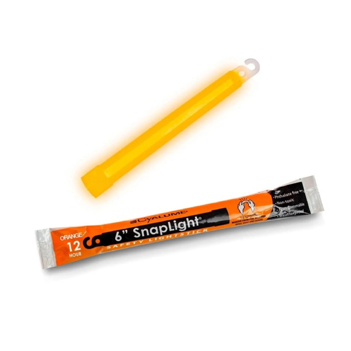 Cyalume 9-080 SnapLight Lightsticks, 6", Case of 500, Orange