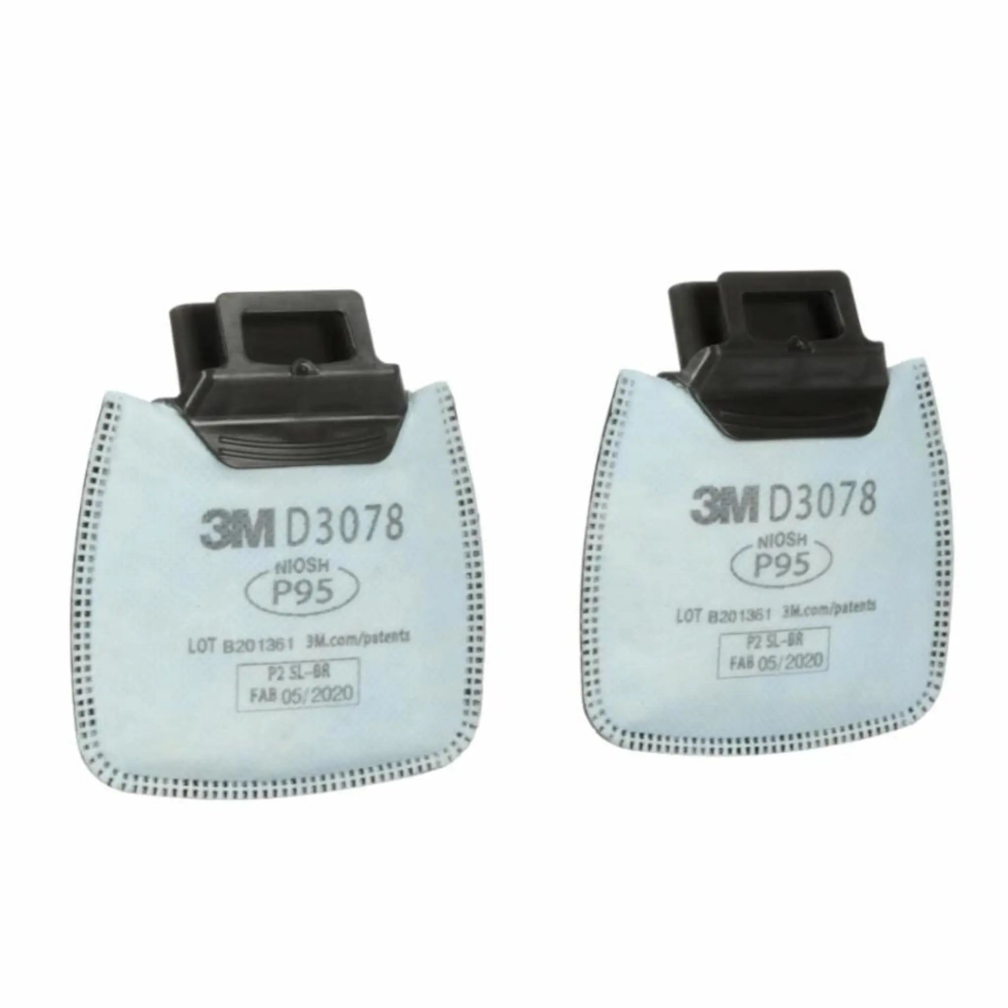 3M D3078 Secure Click Particulate Filter P95 Nuisance Level Organic Vapor/Acid Gas Relief, Case of 100