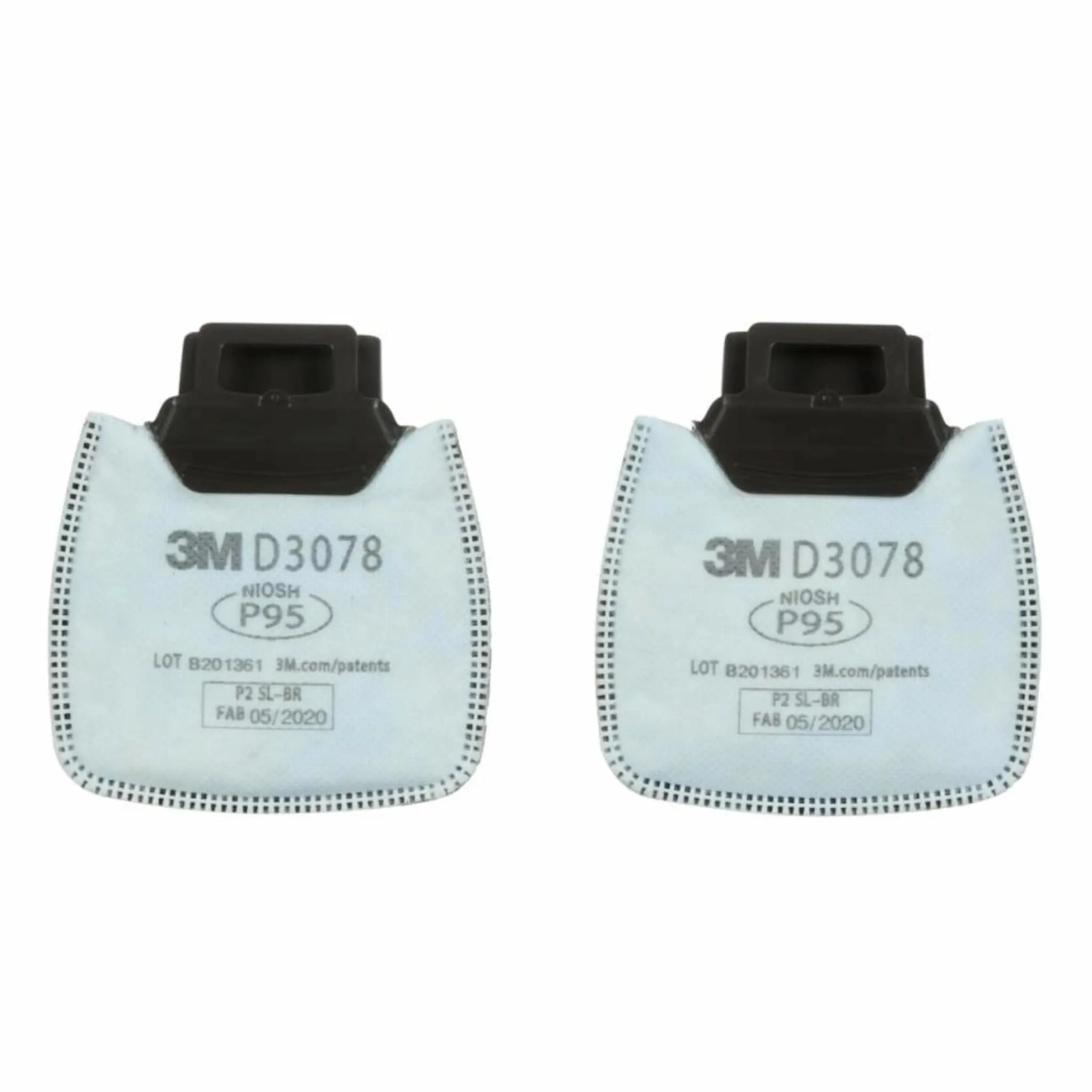 3M™ D3078 Secure Click™ Particulate Filter P95 with Nuisance Level Organic Vapor/Acid Gas Relief, White Color-Main-Image