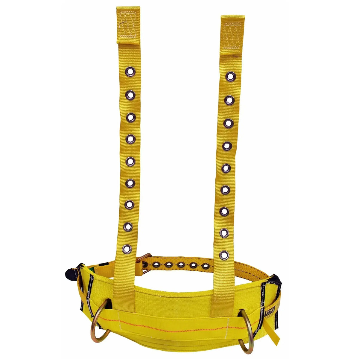 3M DBI-SALA Derrick Tongue Buckle Positioning Belt with Tongue Buckle Harness Connector 1003224, Yellow, 3X, 1 Each, Upper Closeup