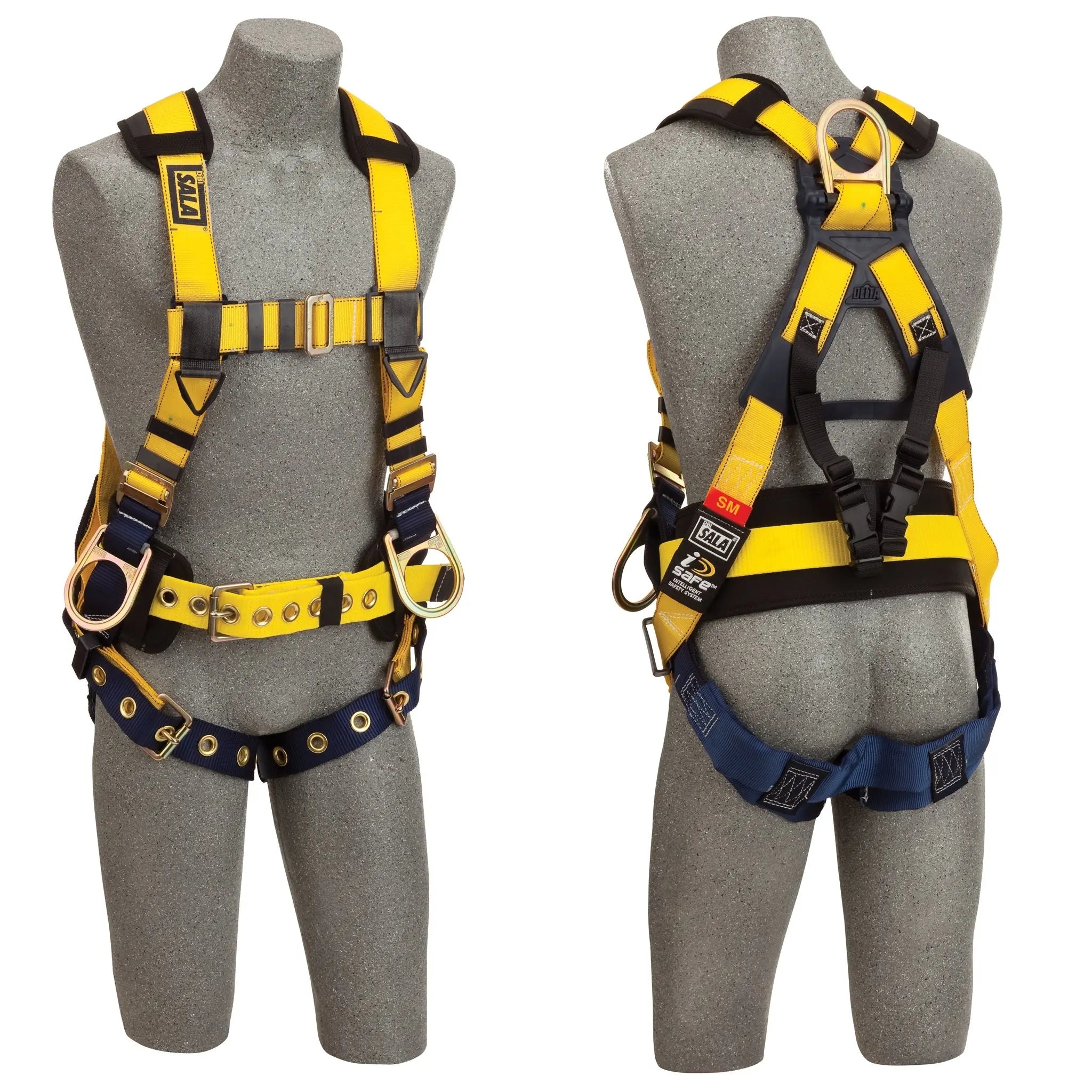 3M DBI-SALA Delta Iron Worker's Harness 1106408, X-Large, 1 EA, Front and Back