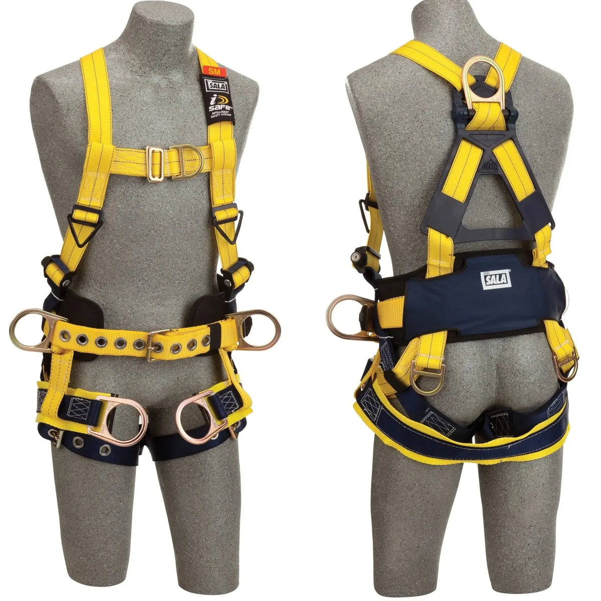 3M DBI-SALA Delta Vest-Style Tower Climbing Harness 1107777, Medium, 1 EA, Front and Back