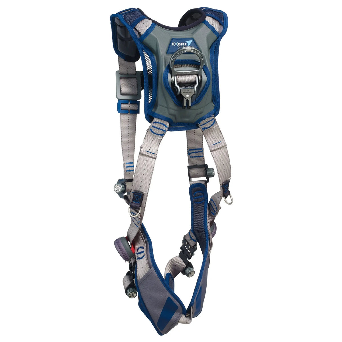 3M DBI-SALA ExoFit STRATA Vest-Style Harness 1112477, Grey, Blue, Large, 1 EA, Back
