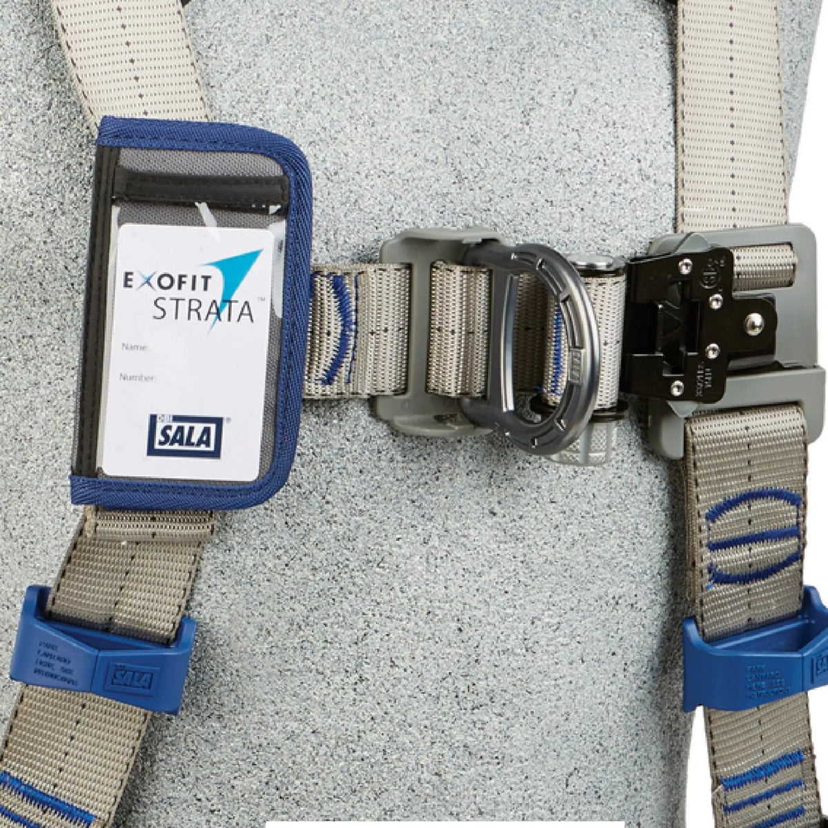 3M DBI-SALA ExoFit STRATA Vest-Style Climbing Harness 1112487, Grey, Blue, Large, 1 EA, Chest Belt