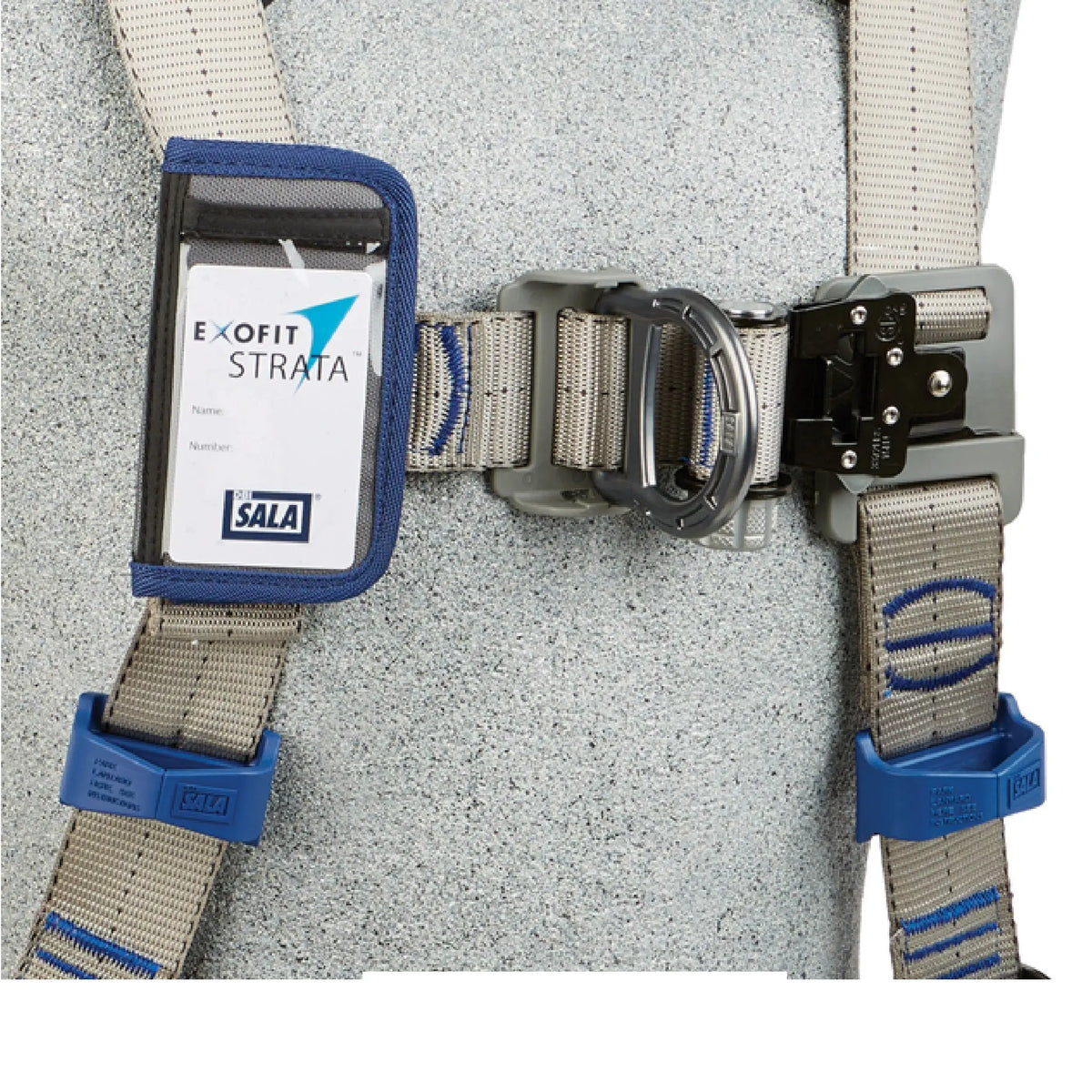 3M DBI-SALA ExoFit STRATA Vest-Style Climbing Harness 1112488, Grey, Blue, X-Large, 1 EA, Chest Belt