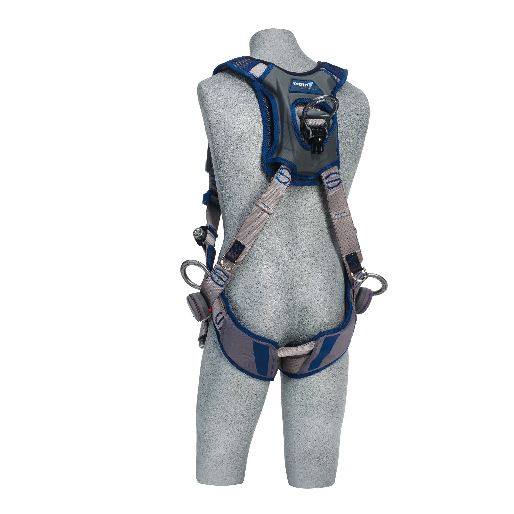 3M DBI-SALA ExoFit STRATA Vest-Style Positioning/Climbing Harness 1112490, Grey, Blue, Small, 1 EA, Back - 2nd image