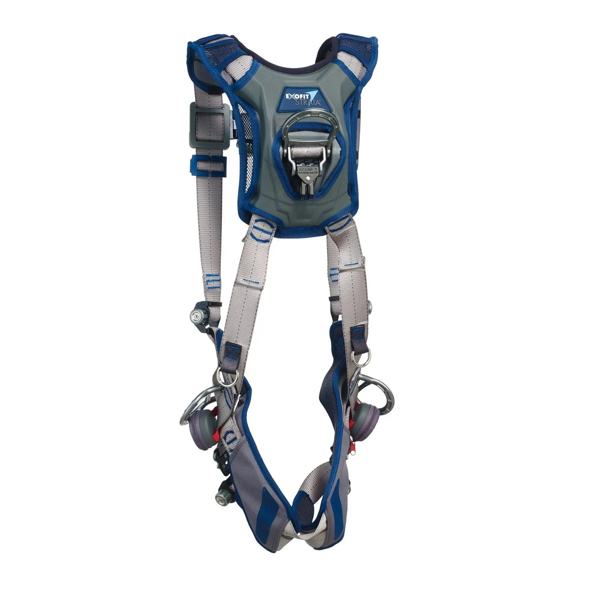 3M DBI-SALA ExoFit STRATA Vest-Style Positioning Harness 1112501, Grey, Blue, Medium, 1 EA, Back