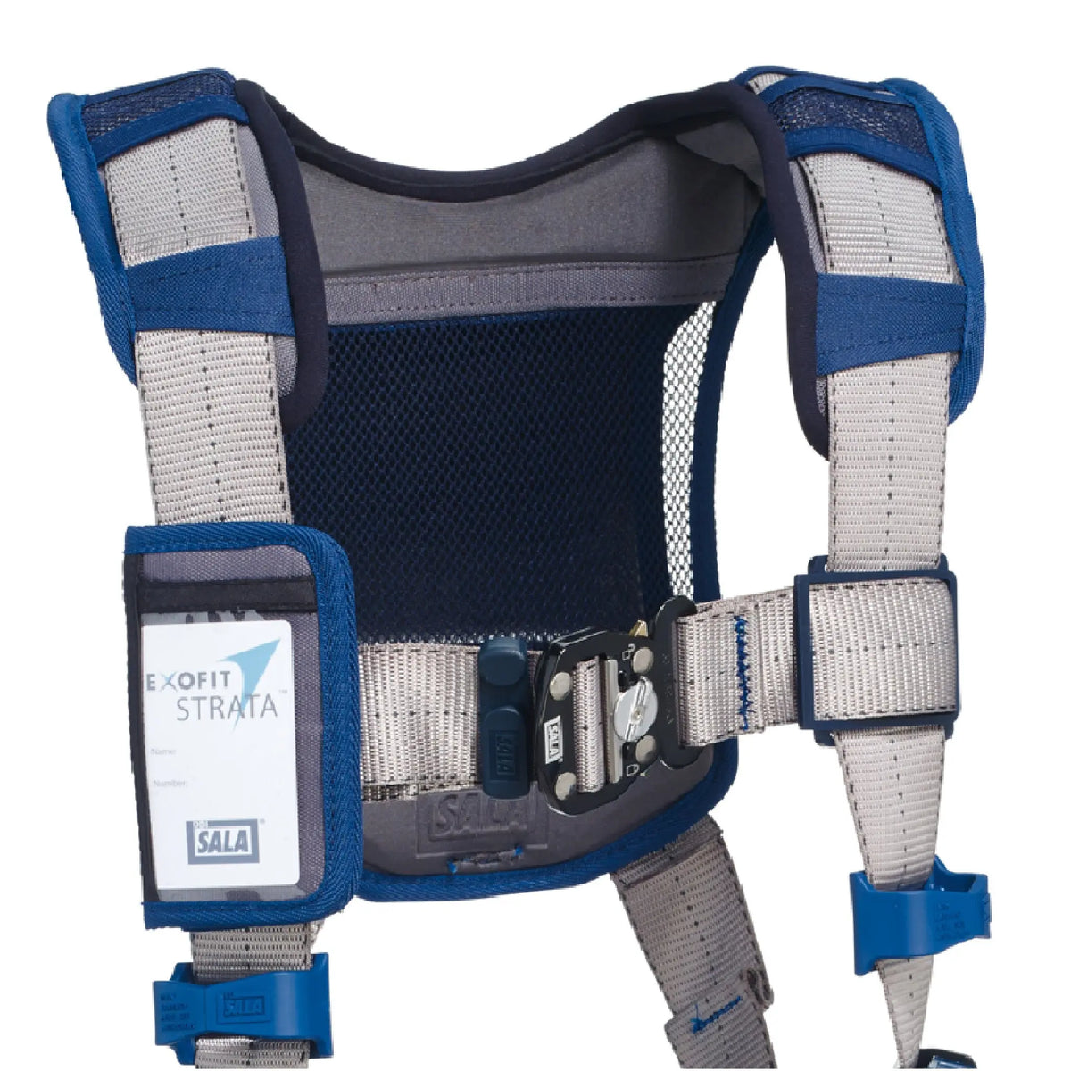 3M DBI-SALA ExoFit STRATA Vest-Style Positioning Harness 1112502, Grey, Blue, Large, 1 EA, Chest Straps