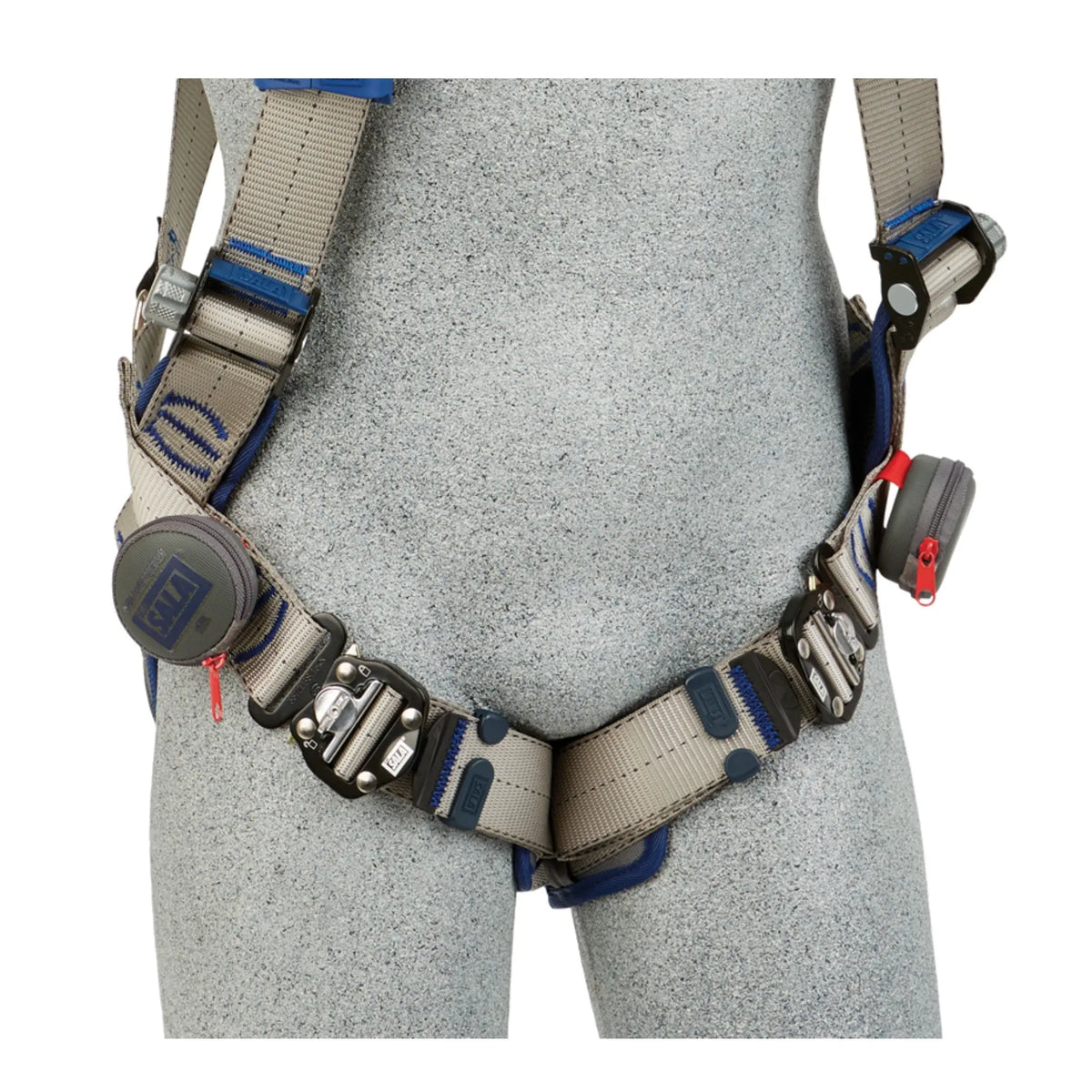 3M DBI-SALA ExoFit STRATA Vest-Style Climbing Harness 1112506, Grey, Blue, Medium, 1 EA, Webbings