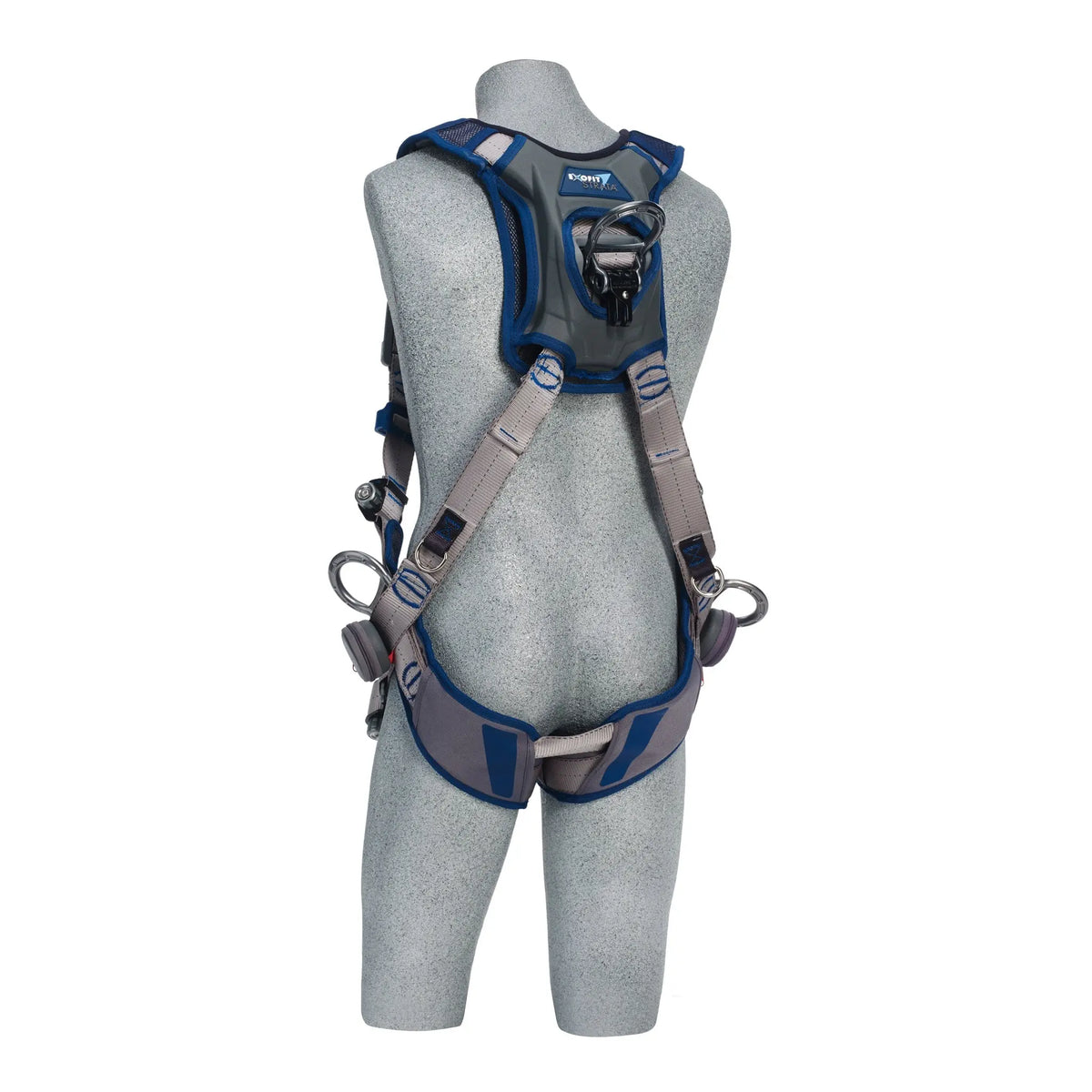 3M DBI-SALA ExoFit STRATA Vest-Style Positioning/Climbing Harness 1112510, Grey, Blue, Small, 1 EA, Back