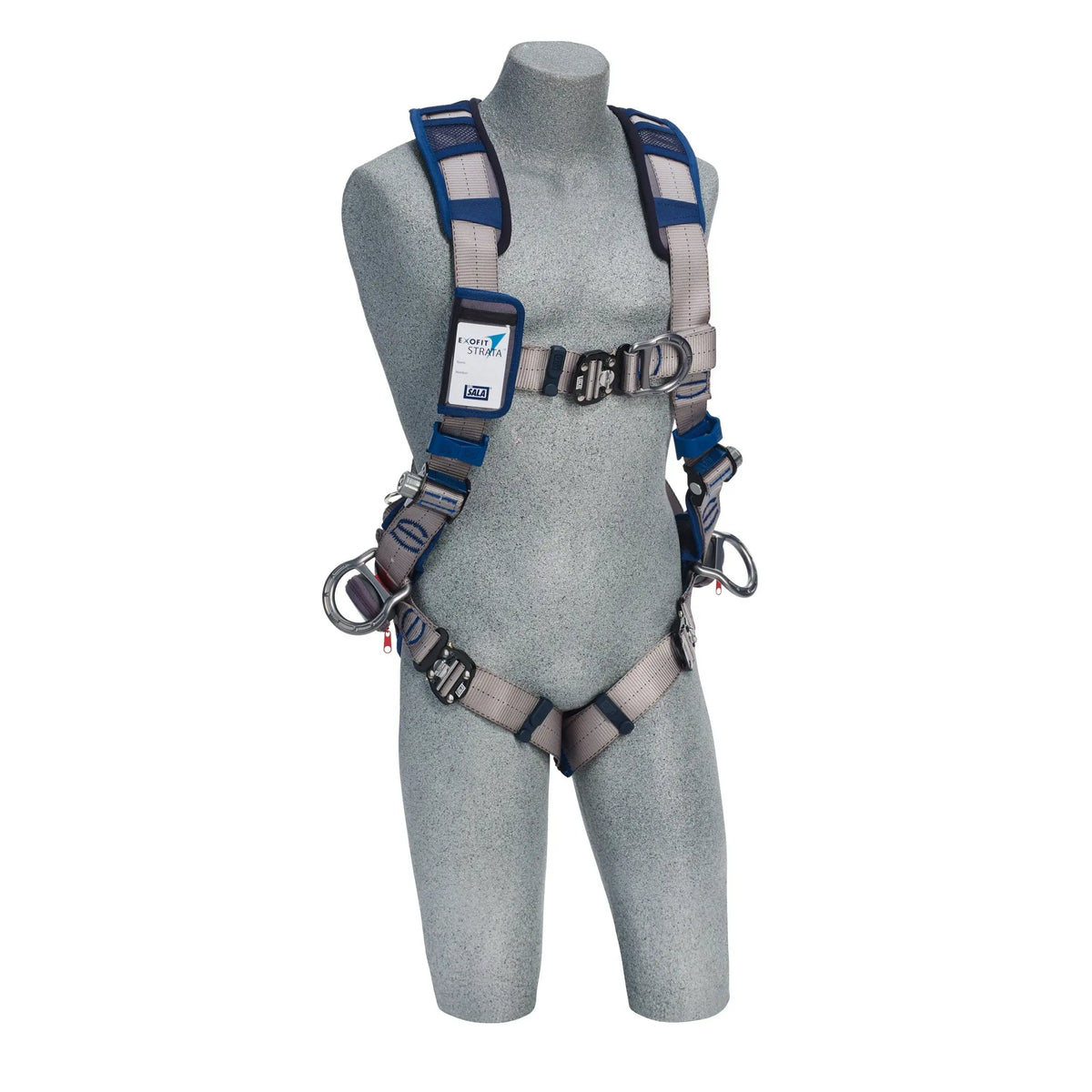3M DBI-SALA ExoFit STRATA Vest-Style Positioning/Climbing Harness 1112511, Grey, Blue, Medium, 1 EA, Front