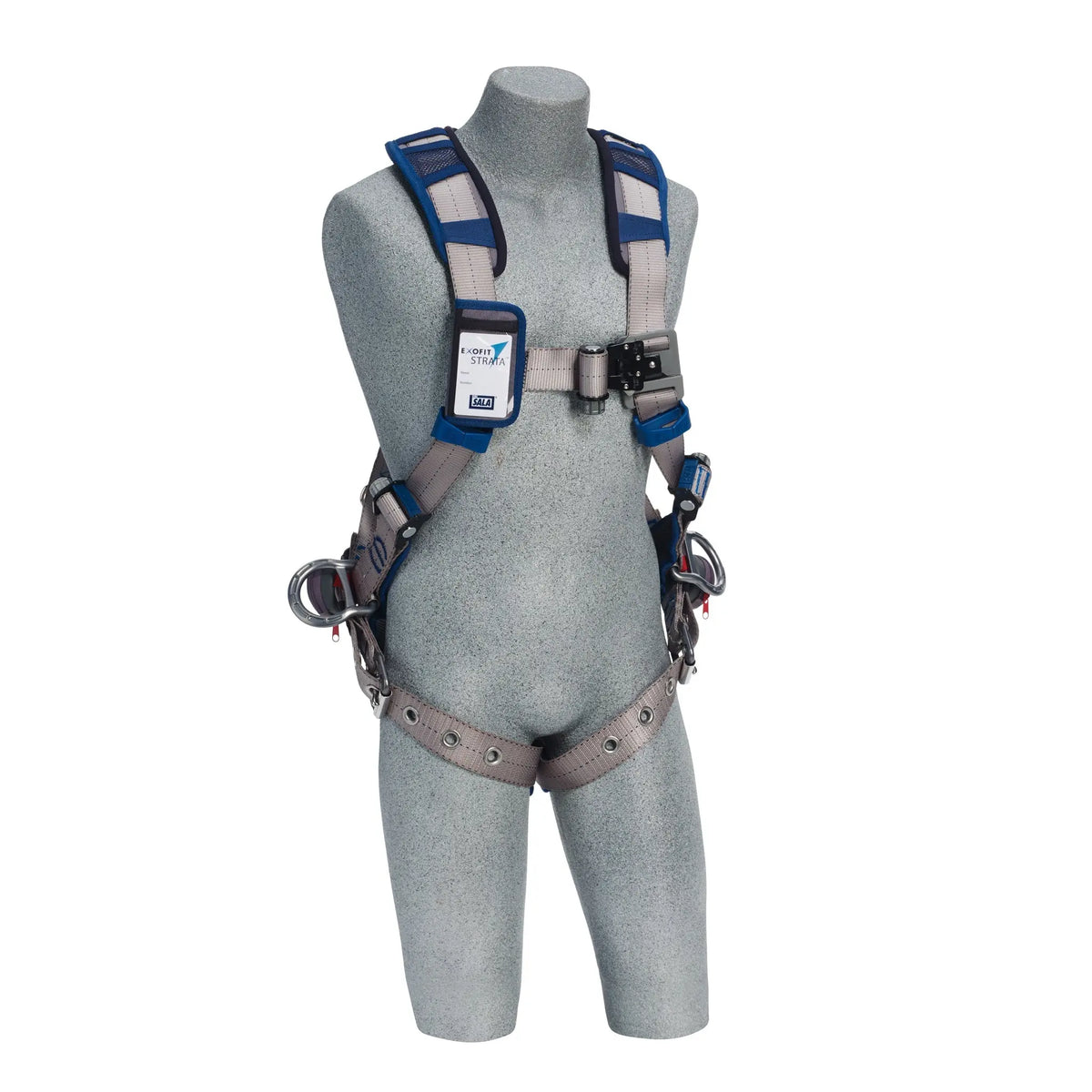 3M DBI-SALA ExoFit STRATA Vest-Style Positioning Harness 1112522, Grey, Blue, Large, 1 EA, Front