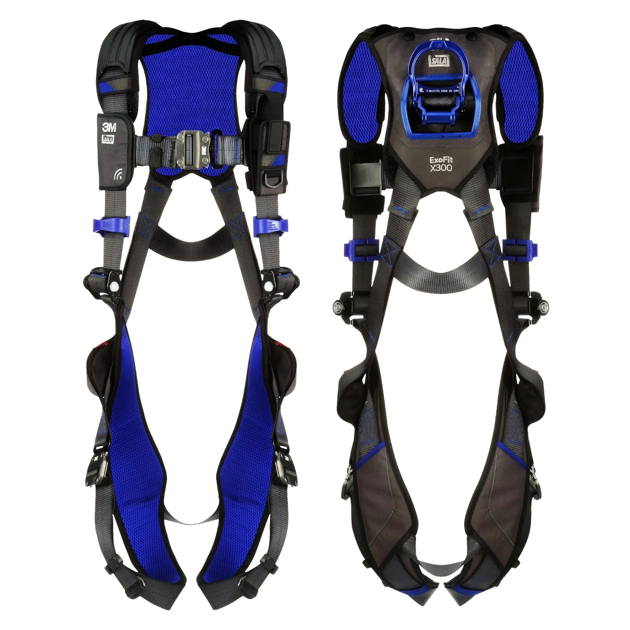 3M DBI-SALA ExoFit X300 Comfort Vest Safety Harness, Gray, 1 Each