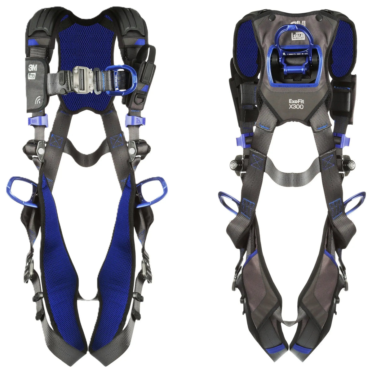 3M DBI-SALA ExoFit NEX Vest-Style Positioning/Climbing Harness 1113076, Small, 1 EA, Front and Back