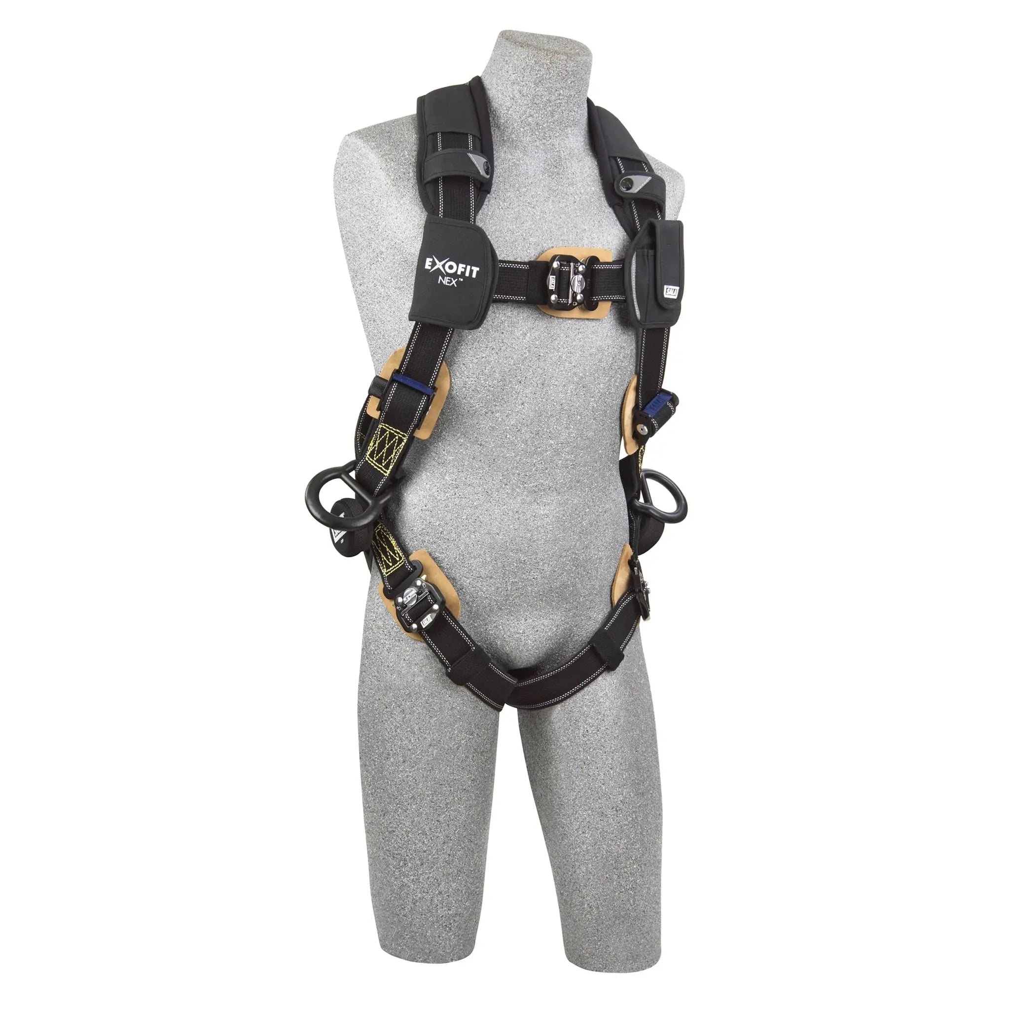 3M DBI-SALA ExoFit NEX Comfort Arc Flash Rope Access Climbing/Positioning/Rescue/Suspension Safety Harness 1113763, Large, 1 Each, Front