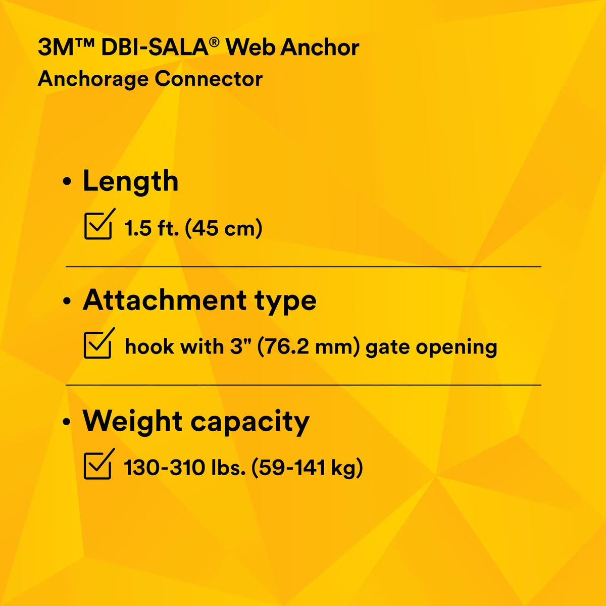 3M DBI-SALA Saflok Max Web Anchor 1231305, 1 EA, 9th image