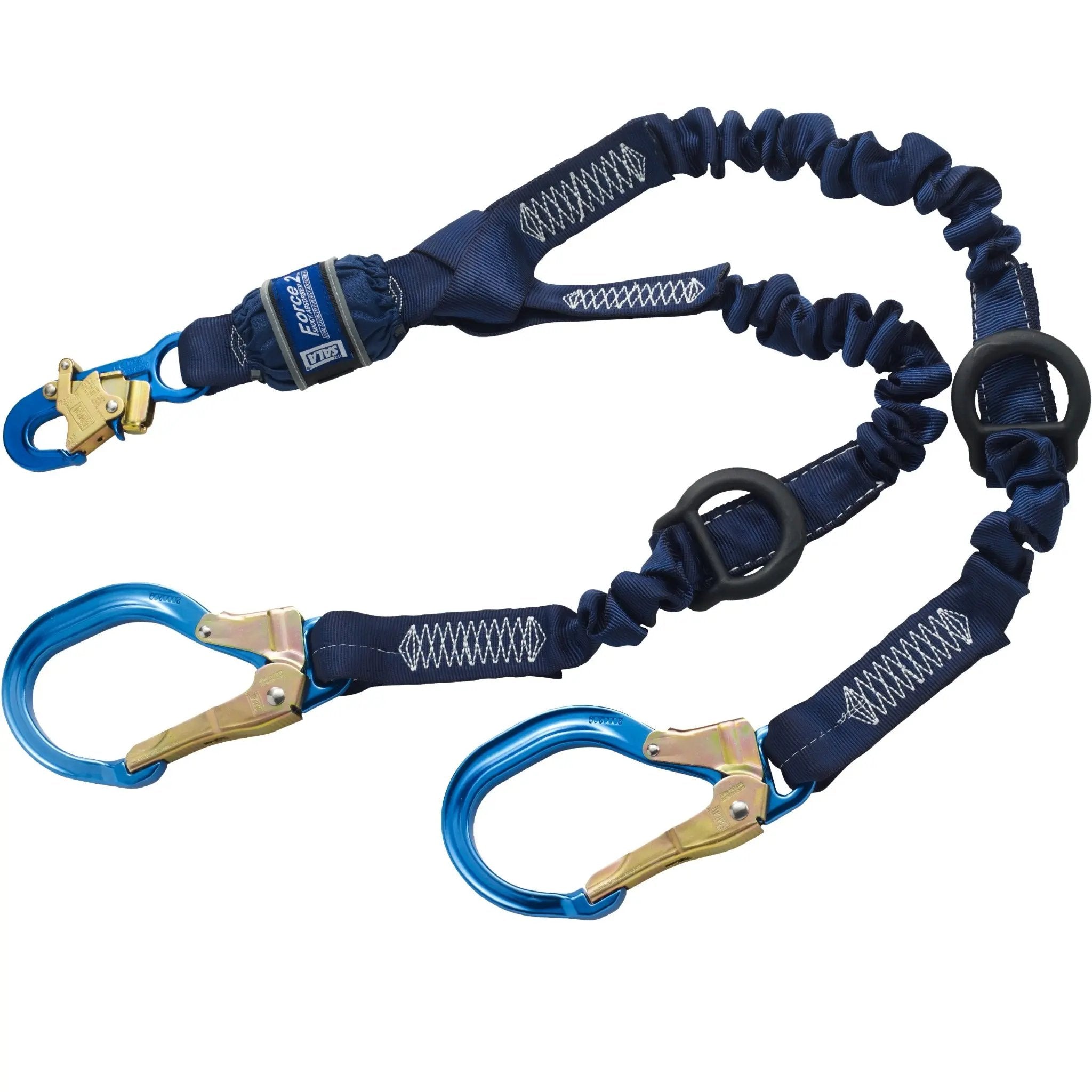 3M DBI-Sala 7100157129 1246032 Force2 Elastic 100% Tie-Off Shock Absorbing Lanyard 6 ft. (1.8m)