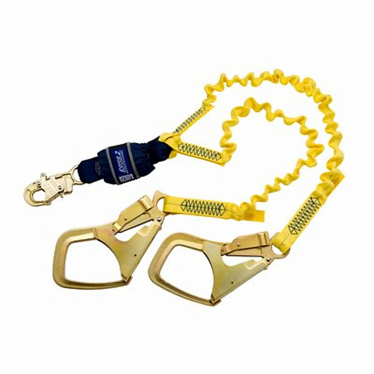6 ft. (1.8m) double-leg 100% tie-off with snap hook at one end Saflok Max steel rebar hook at other end