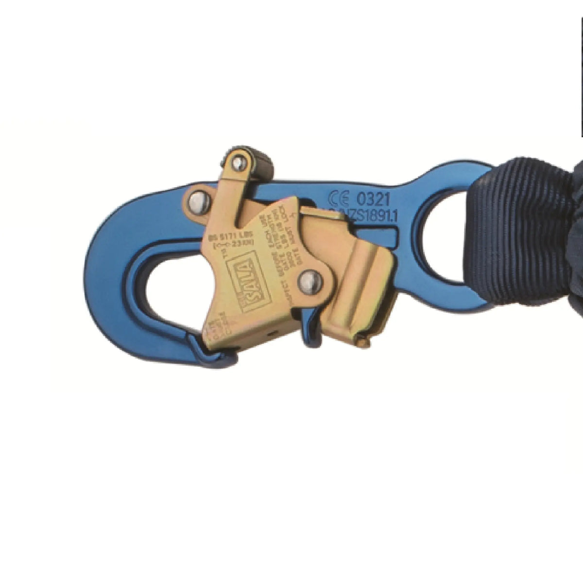 3M DBI-SALA 1246415 Force2 Elastic 100% Tie-Off Shock Absorbing Lanyard, Yellow, 1 EA, 2nd Image