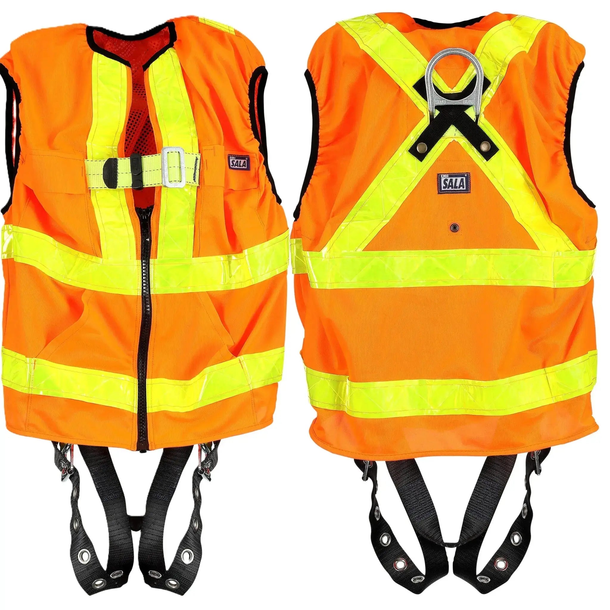 3M DBI-Sala ExoFit X50 Hi-Vis Reflective ANSI Workvest Safety Harness, ANSI, Orange, Main Image