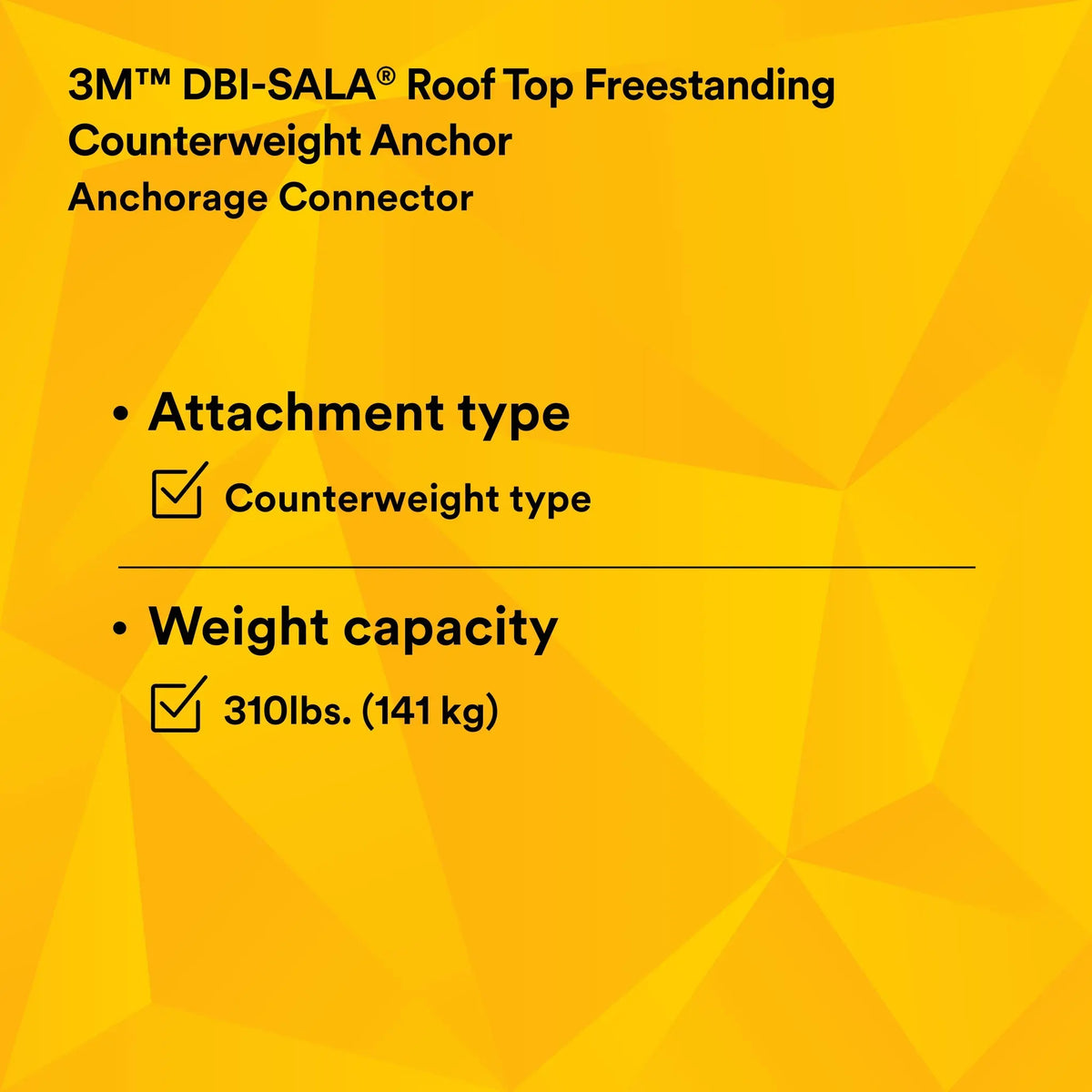 3M DBI-SALA Roof Top Freestanding Counterweight Anchor 2100185 1 EA, 9th image