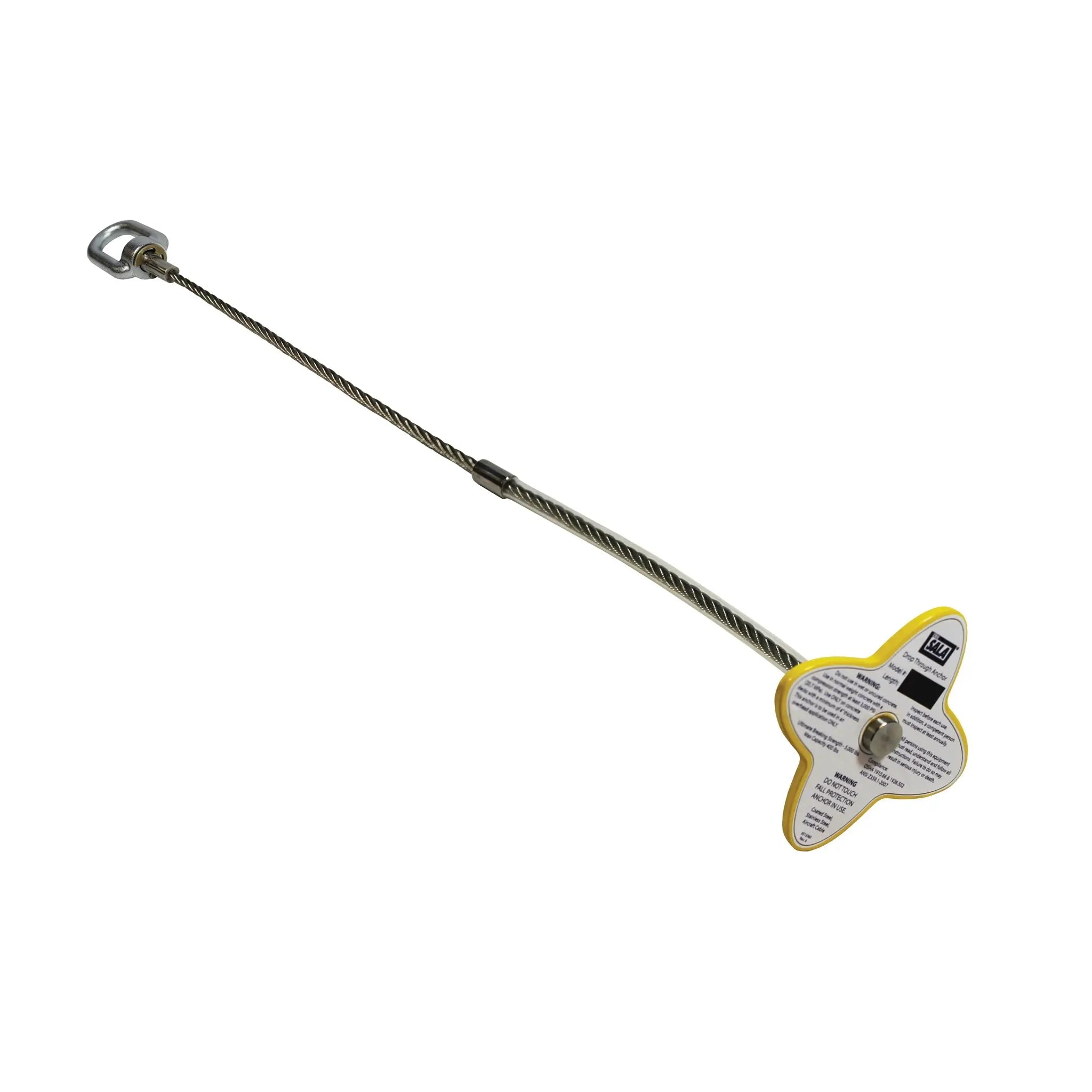 3M DBI-SALA Drop-Thru Anchor 2104818, Silver, 6 ft. (1.8 m), 1 EA