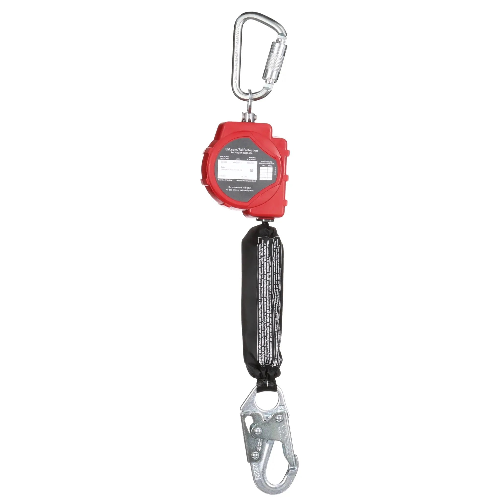 3M Protecta 3100513 Self-Retracting Lifeline with Carabiner, Web, Steel Snap Hook, 11 ft, 1 Each