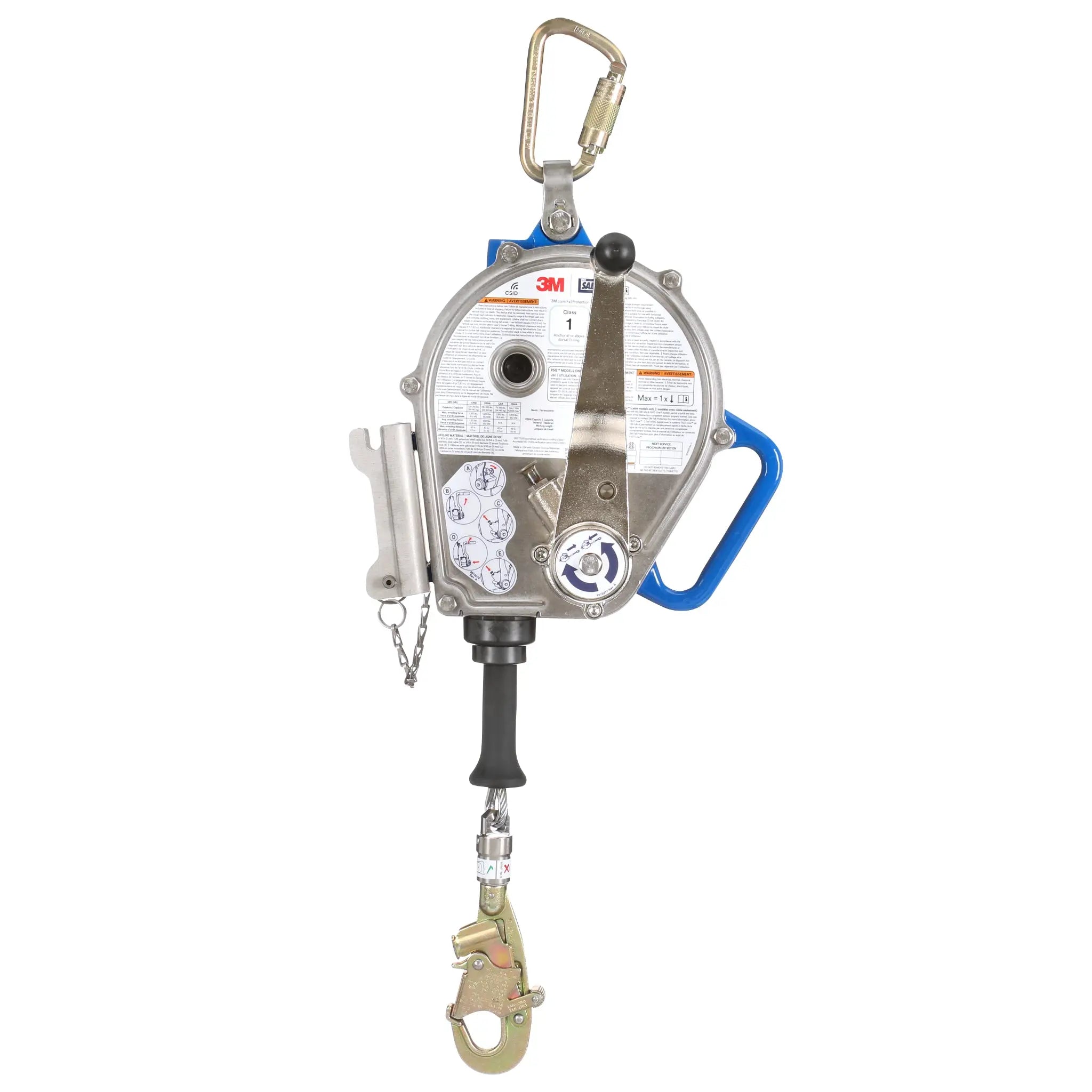 3M DBI-SALA Sealed-Blok 3400150 3-Way Retrieval Self-Retracting Lifeline with Bracket_back view