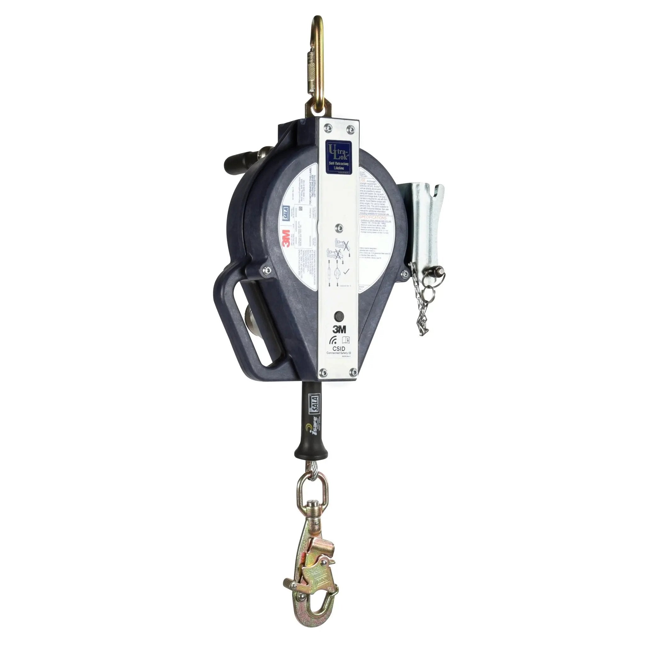 3M DBI-Sala 7012819274 3503886 Ultra-Lok 3-Way Retrieval Self-Retracting Lifeline with Bracket, Galvanized Cable, 50 ft, 1 Each