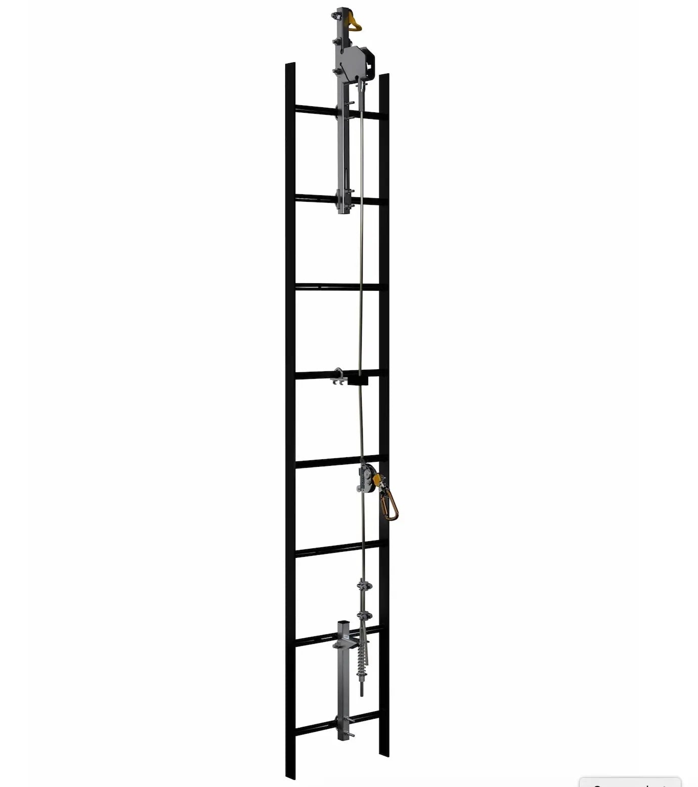 3M DBI-SALA Lad-Saf Cable Vertical Safety System Bracketry 6116631, 2 User, Galvanized Steel, 1 EA