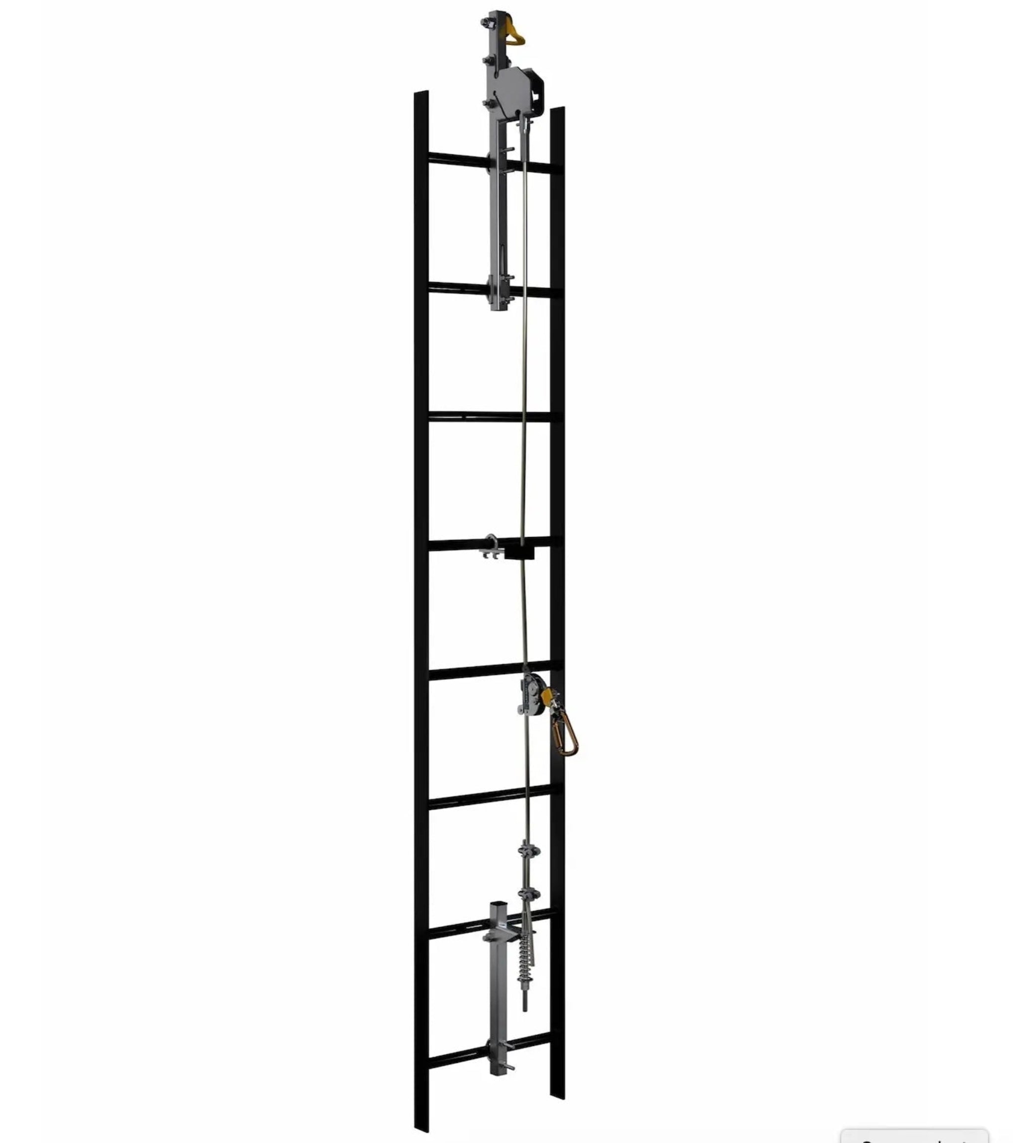 3M DBI-SALA Lad-Saf Cable Vertical Safety System Bracketry 6116631, 2 User, Galvanized Steel, 1 EAÂ