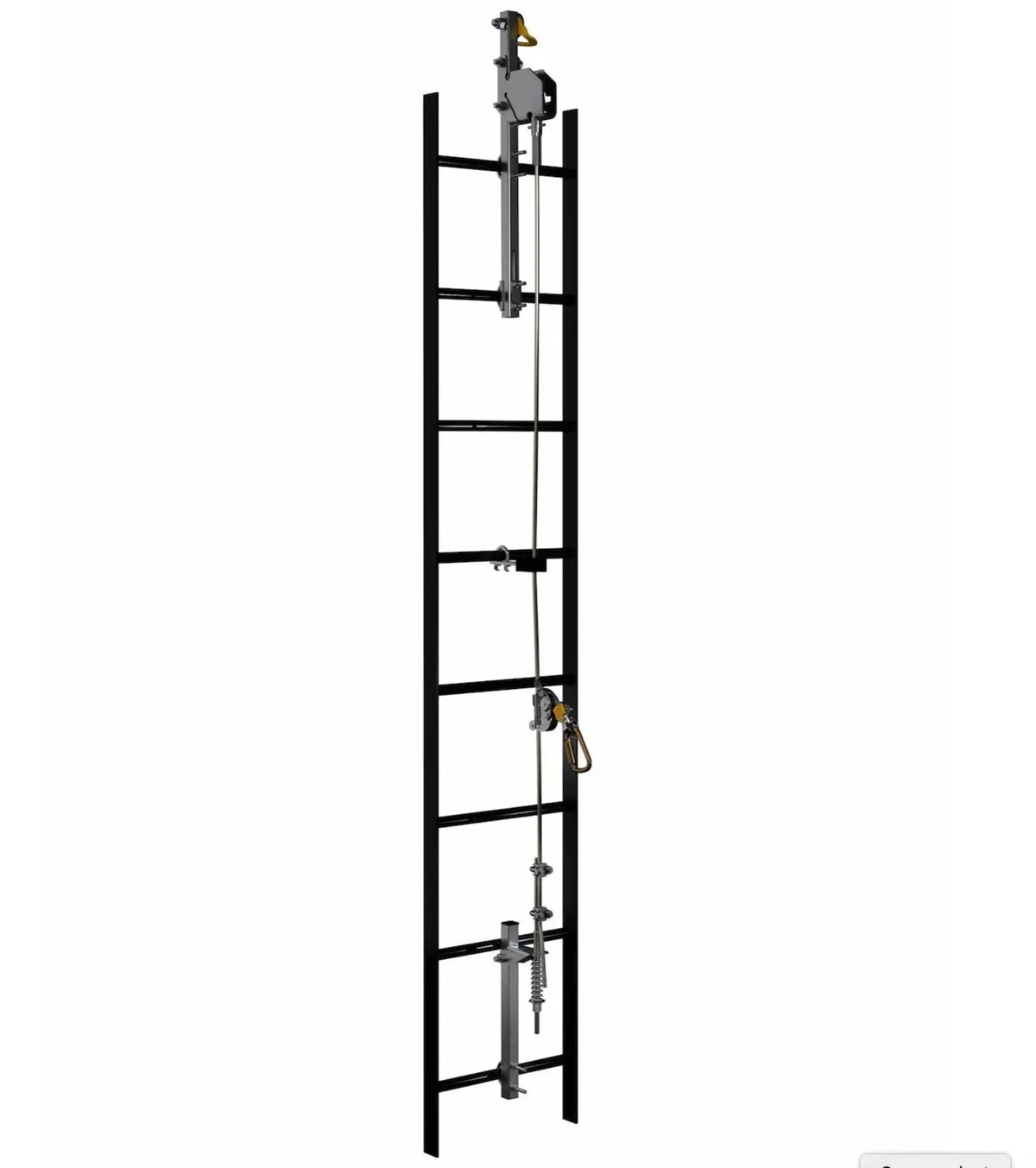 3M DBI-SALA Lad-Saf Cable Vertical Safety System Bracketry 6116631, 2 User, Galvanized Steel, 1 EAÂ