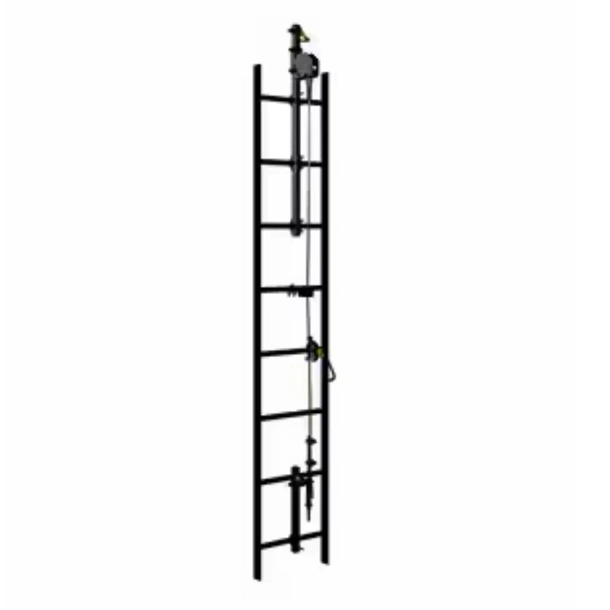 3M DBI-SALA Lad-Saf Cable Vertical Safety System Bracketry 6116633, 4 User, Galvanized Steel, 1 EA, Main Image