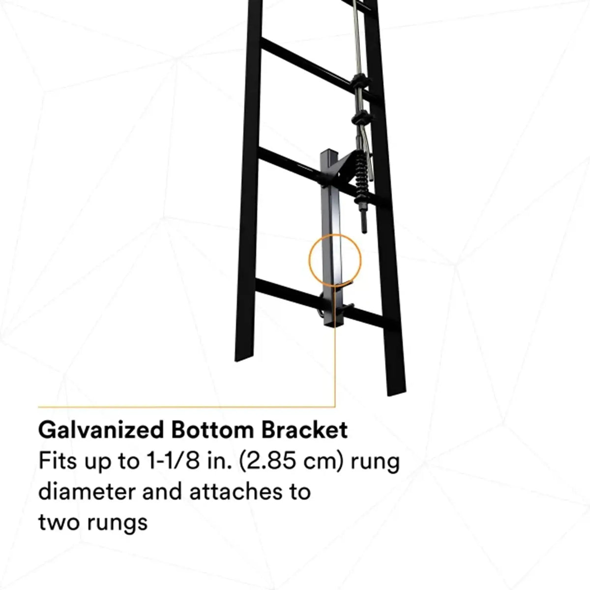 3M DBI-Sala 6118020 Lad-Saf Cable Vertical Safety System, Galvanized Steel, 20 ft., 1 Each, Galvanized Bottom Bracket