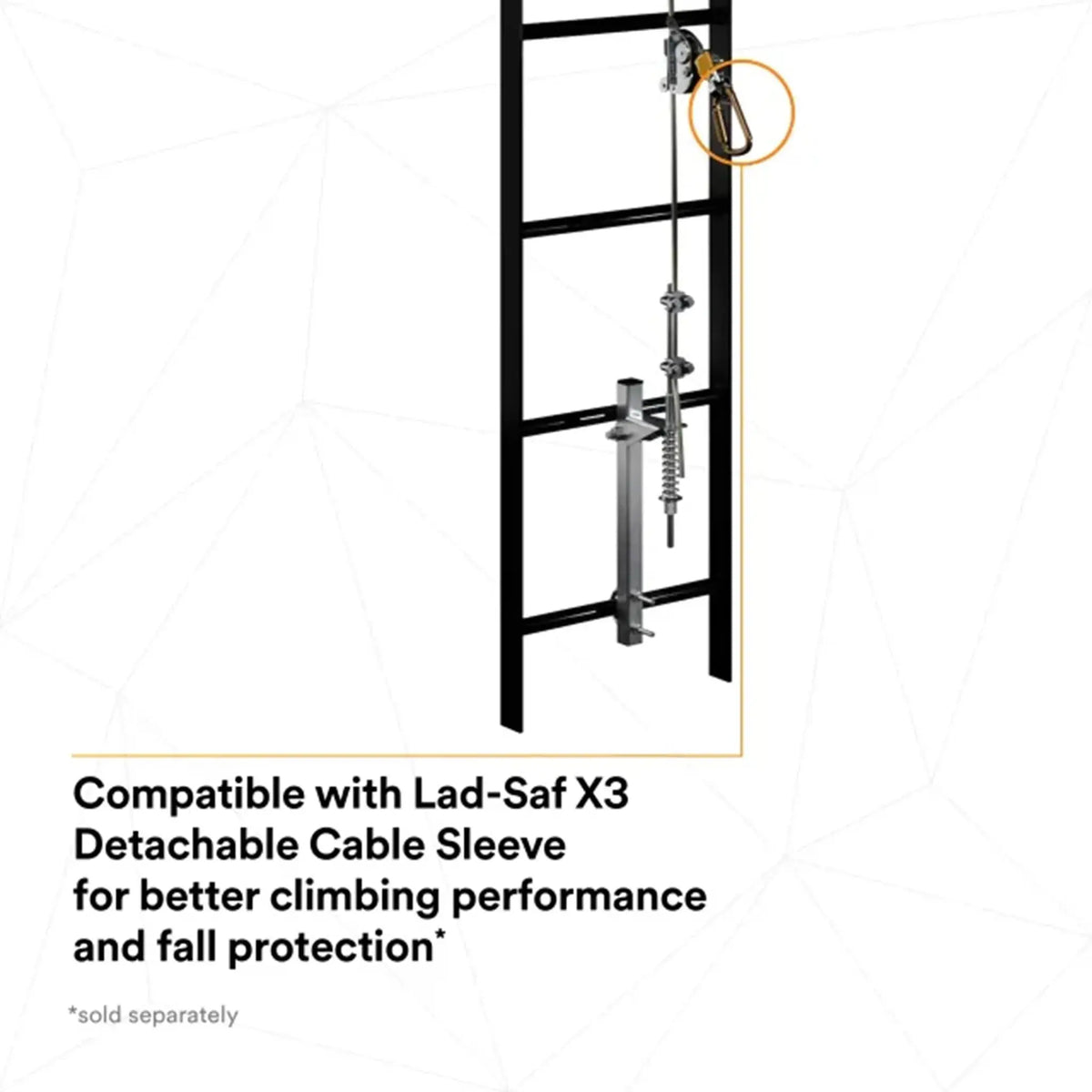 3M DBI-Sala 6119020 Lad-Saf Cable Vertical Safety System, Stainless Steel, 20 ft., 1 Each, Compatibility