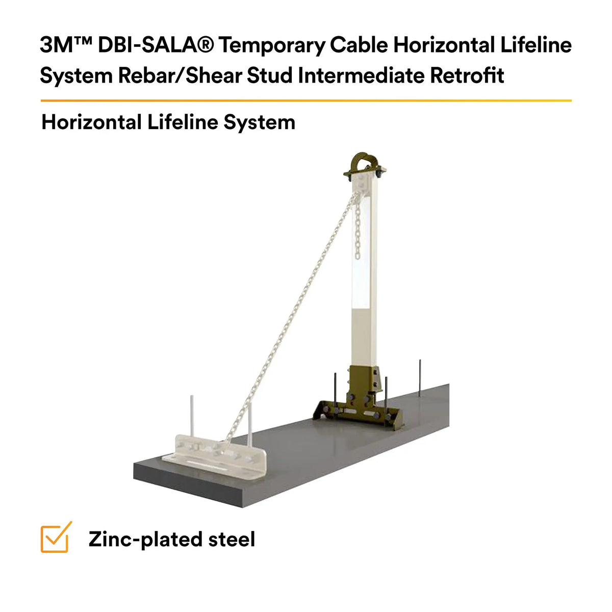 3M DBI-SALA SecuraSpan Rebar Shear Stud HLL Intermediate Retrofit Kit 7400054 1 EA, 4th image