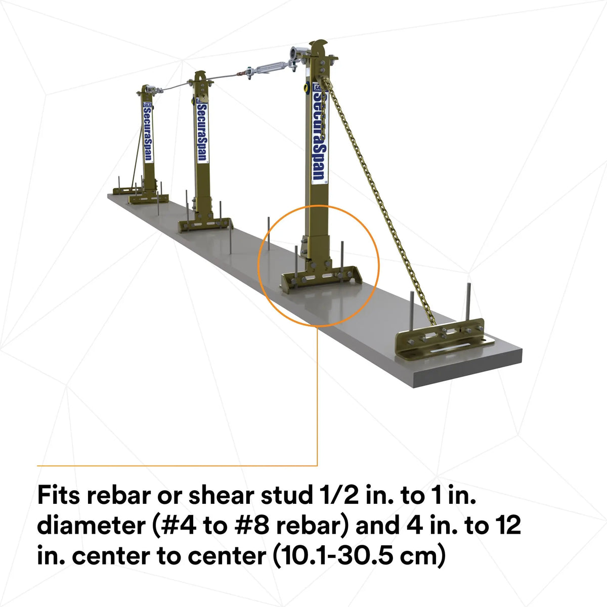 3M DBI-SALA SecuraSpan Rebar Shear Stud HLL Intermediate Retrofit Kit 7400054 1 EA, 5th image