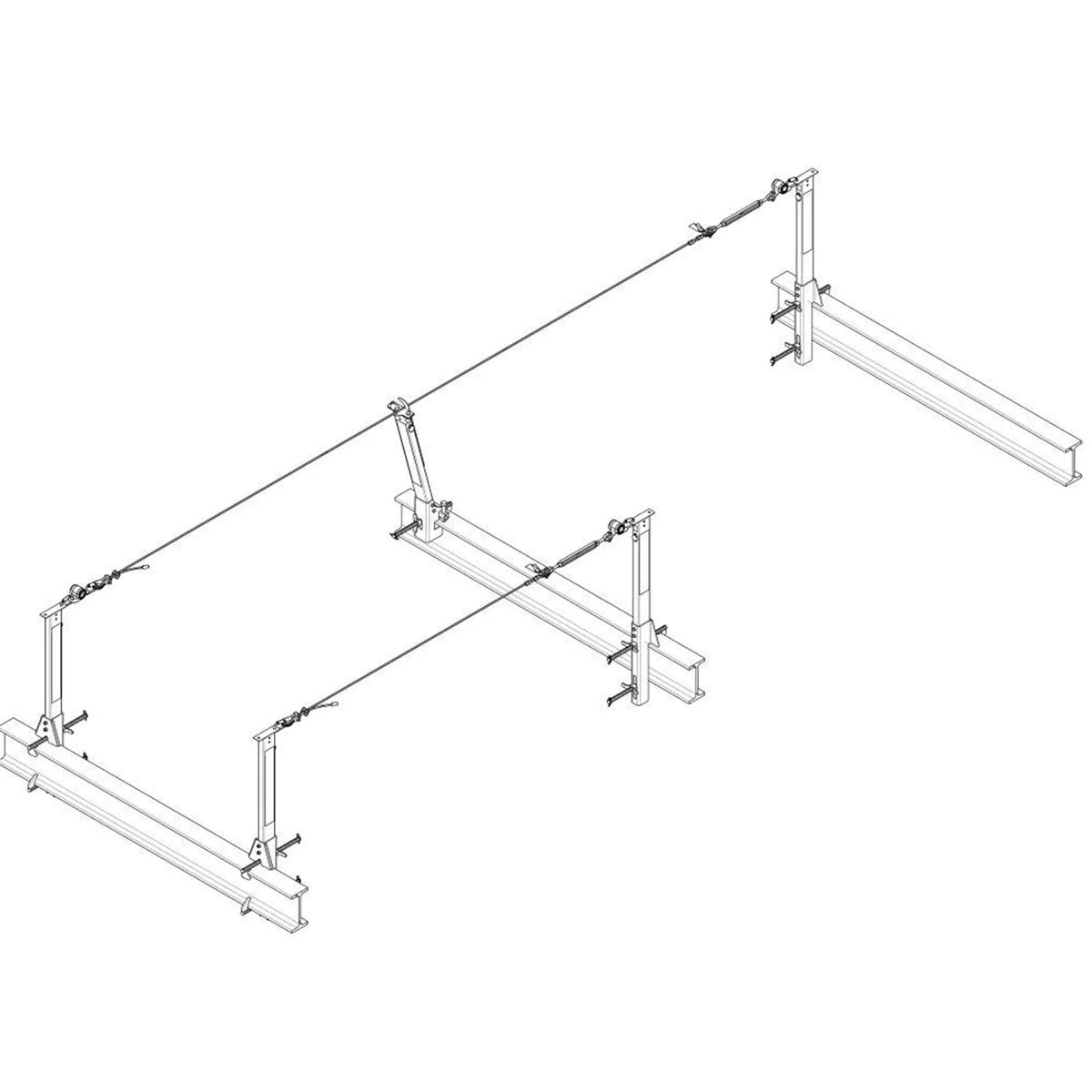 3M DBI-SALA SecuraSpan Perpendicular I-Beam HLL Stanchion with Base 7400087, Order Separately, 1 EA/Case, 2nd image