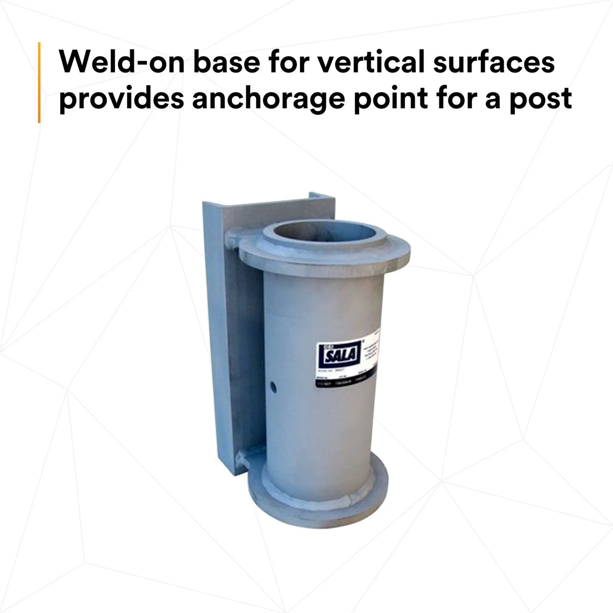 3M DBI-SALA SecuraSpan Fasten-in-Place HLL Weld-on Vertical Base 7400222 1 EA, 9th image