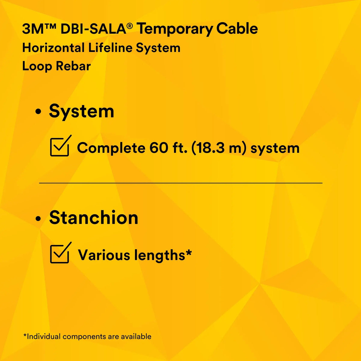 3M DBI-SALA SecuraSpan Loop Rebar Horizontal Lifeline System 7400360 1 EA, 5th image