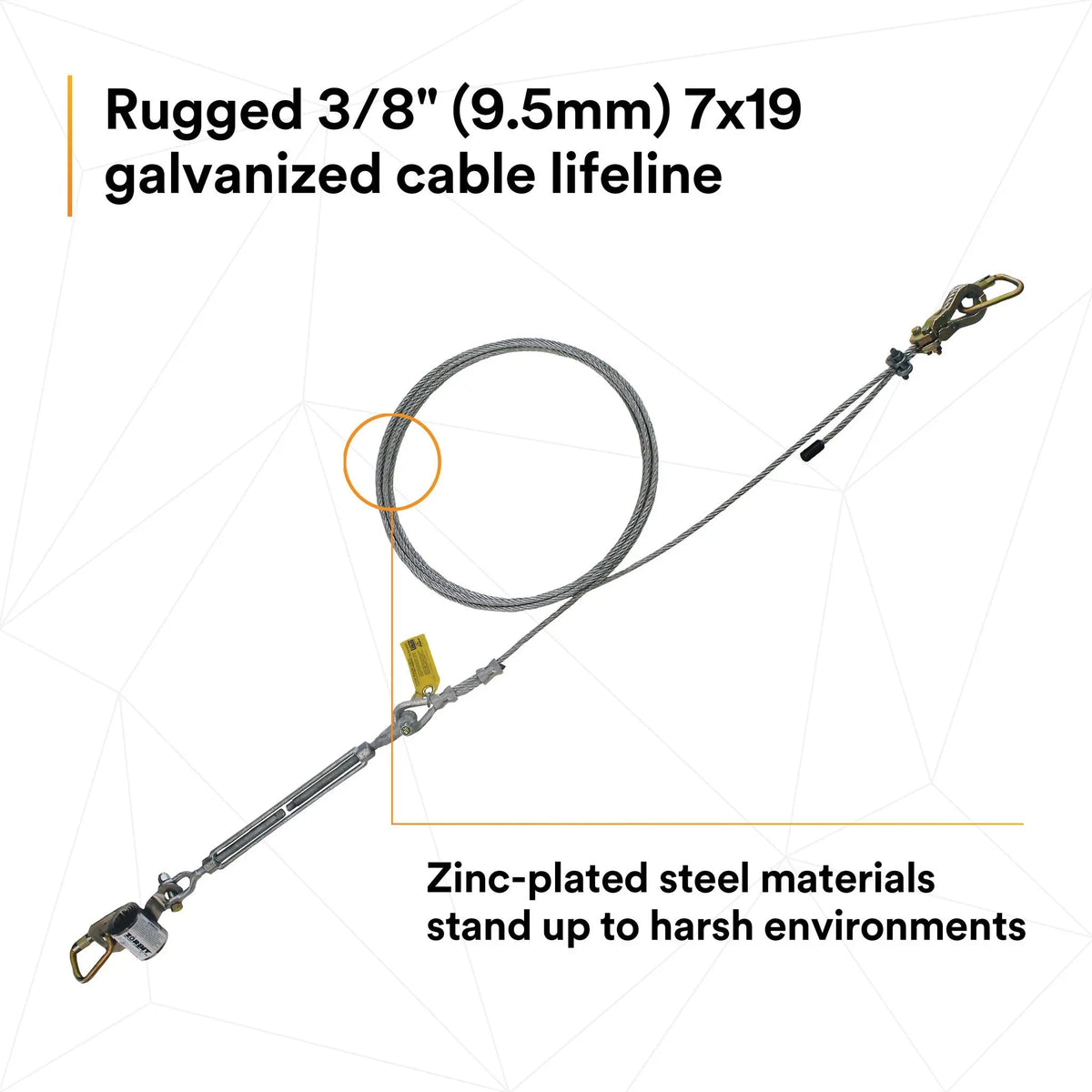 3M DBI-SALA SecuraSpan Loop Rebar Horizontal Lifeline System 7400360 1 EA, 9th Image