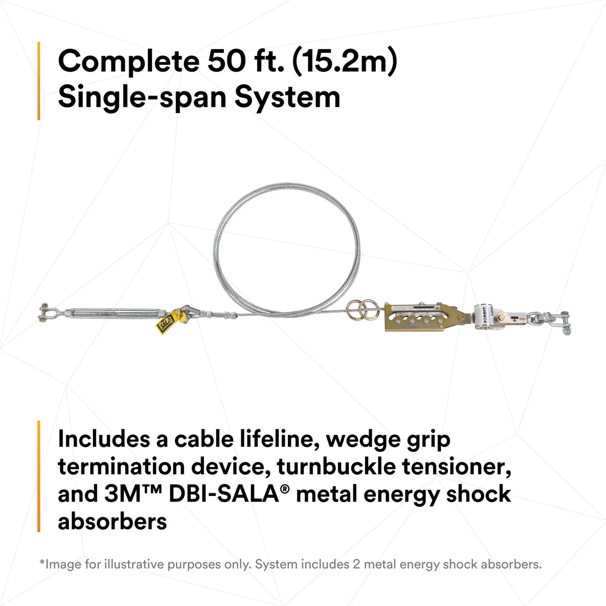 3M DBI-SALA Sayfline Cable Horizontal Lifeline System 7602050 1 EA, 3rd image
