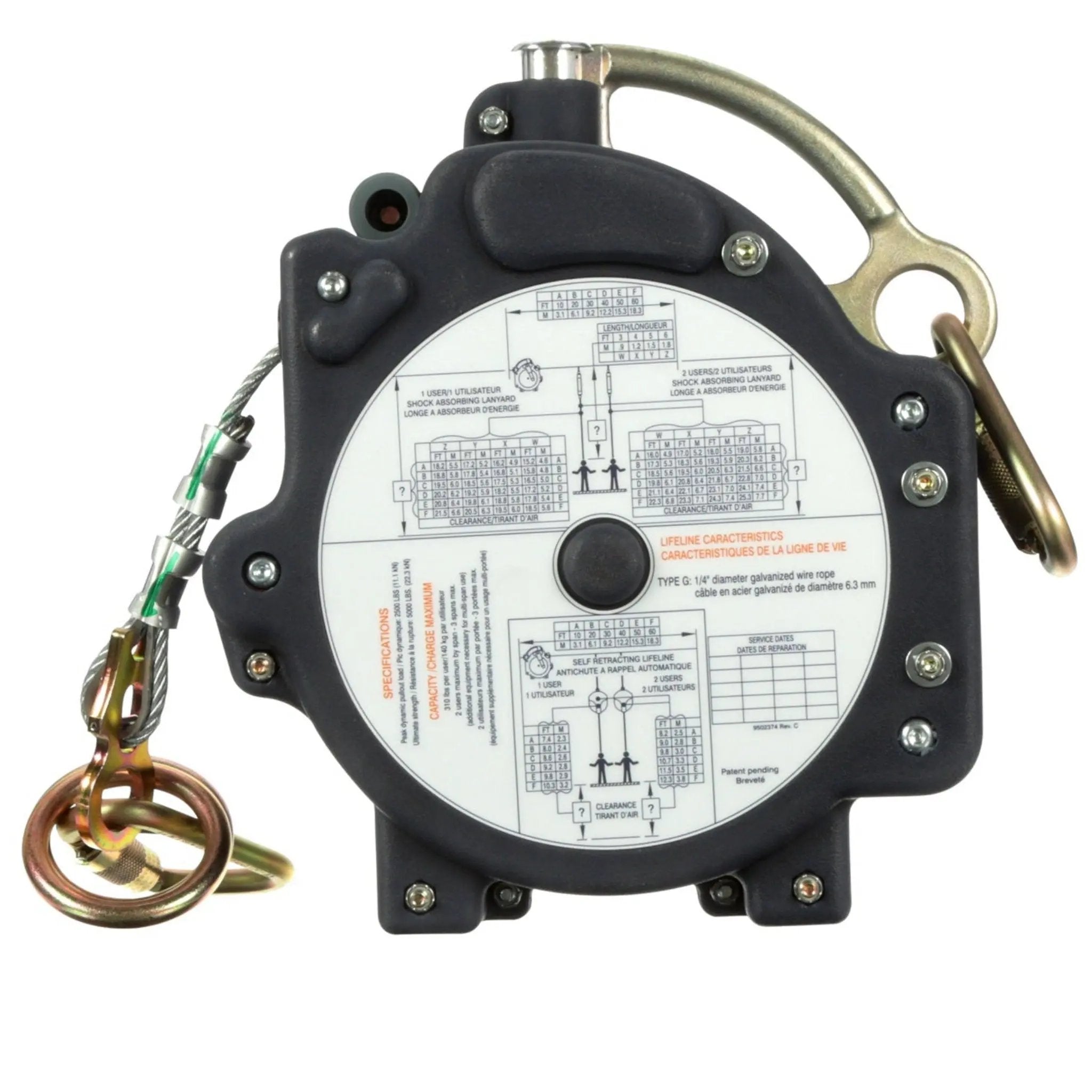 3M DBI-Sala 7100188820 7605060 EZ-Line Retractable Horizontal Lifeline System, 1 Each