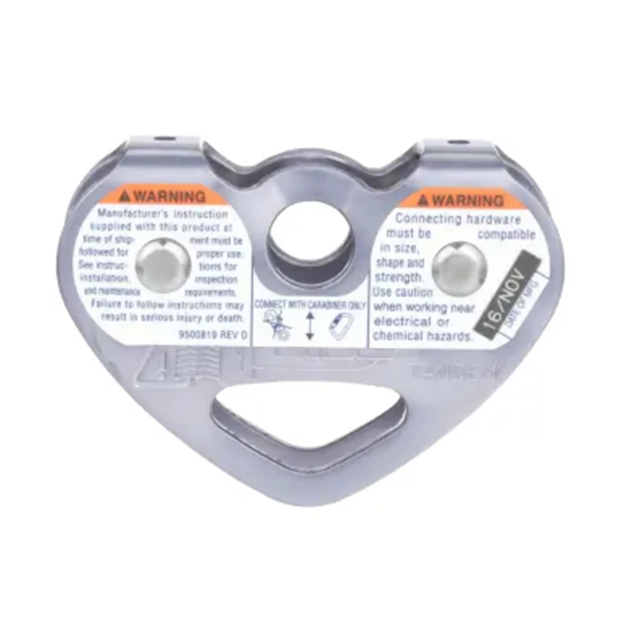 Tandem pulley for up to 1 2" wire rope