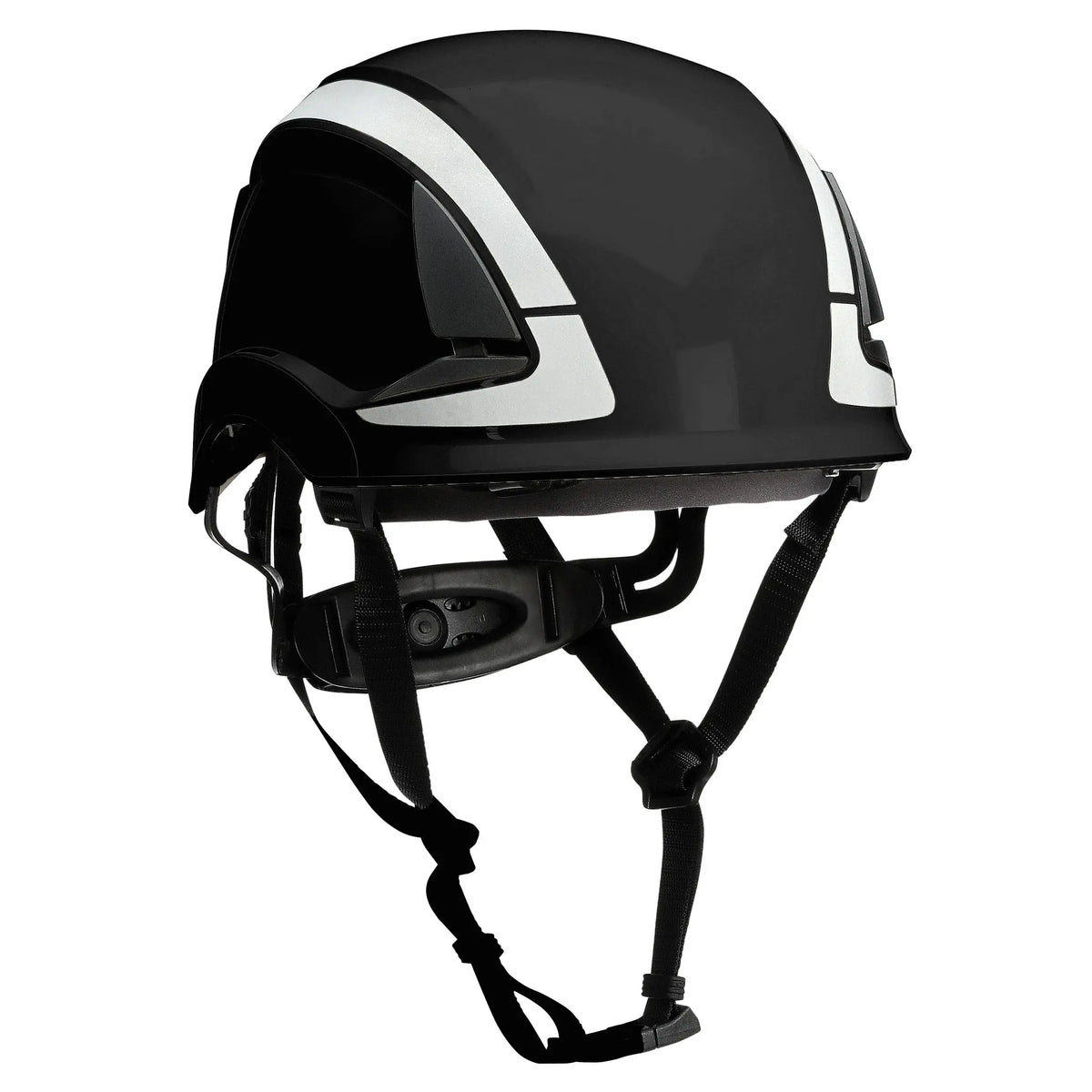 3M DBI-Sala X6000 Series Safety Helmet, Type II with SecureFit, Reflective, Uvicator, 1 Each, Non-Vented, Black, Angles
