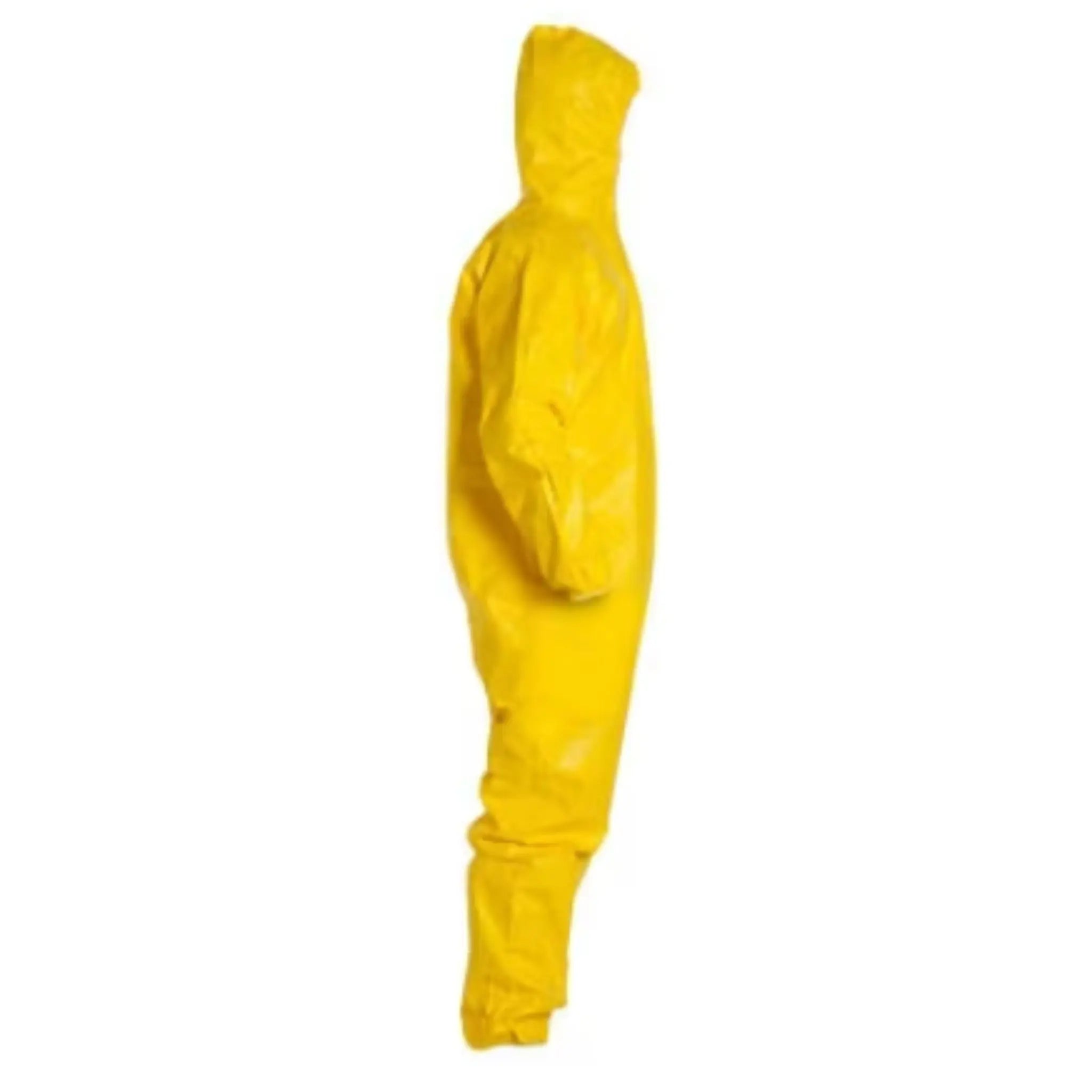DuPont Tychem 2000 QC127SYL Standard Fit Hood Coverall with Elastic Wrists and Ankles, Yellow, Case of 12
