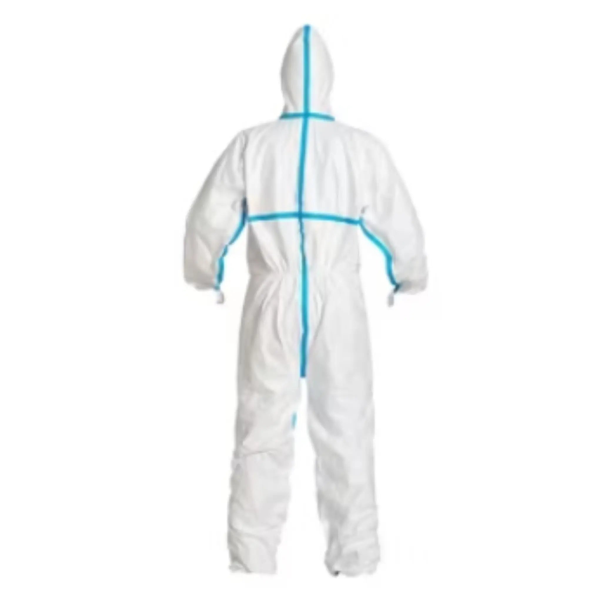 DuPont Tyvek 600 TY198TWH Hooded Coverall With Serged and Over-Taped Seams, White, Case of 25Â