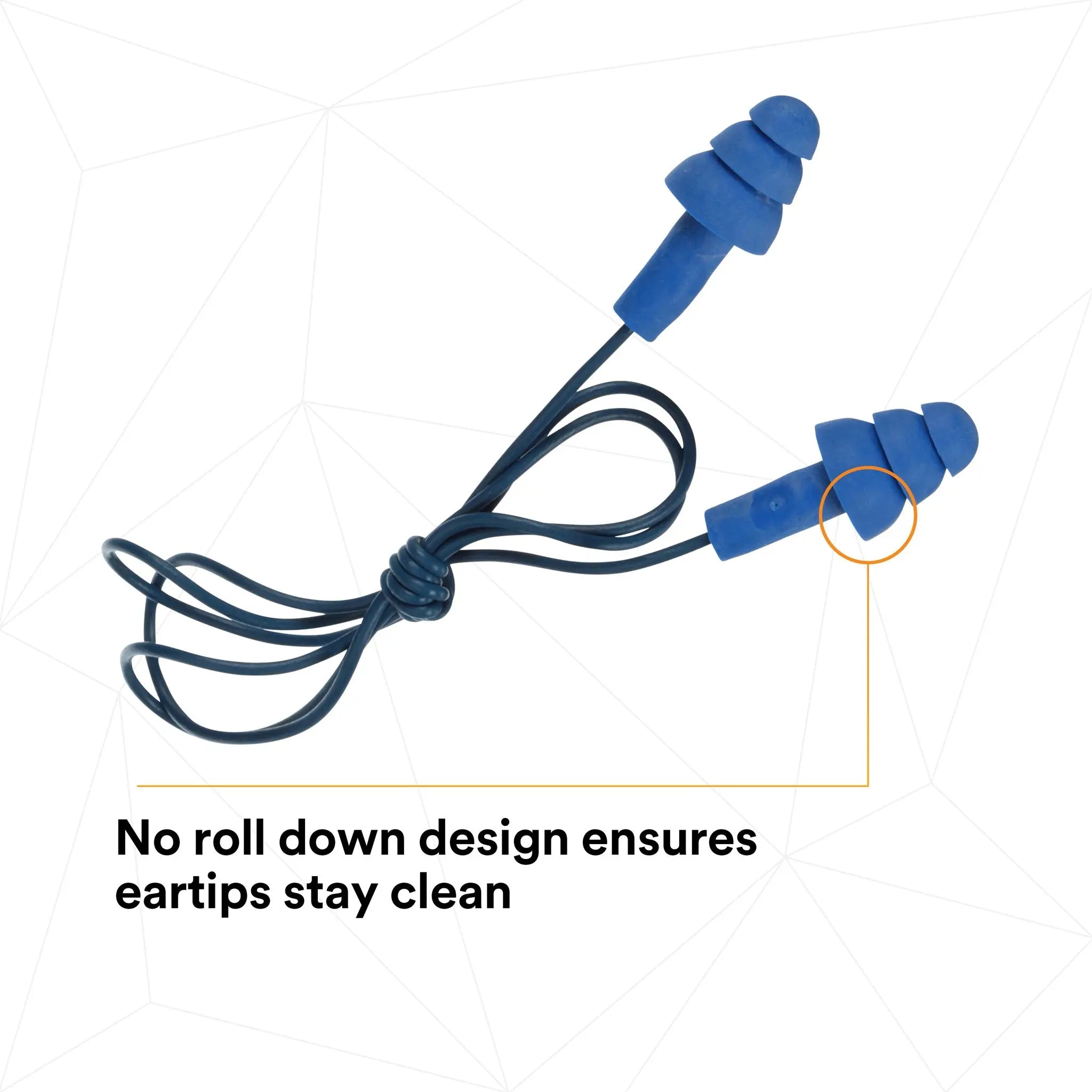 3M E-A-R 340-4007 UltraFit Earplugs, Metal Detectable, Corded, No roll down design